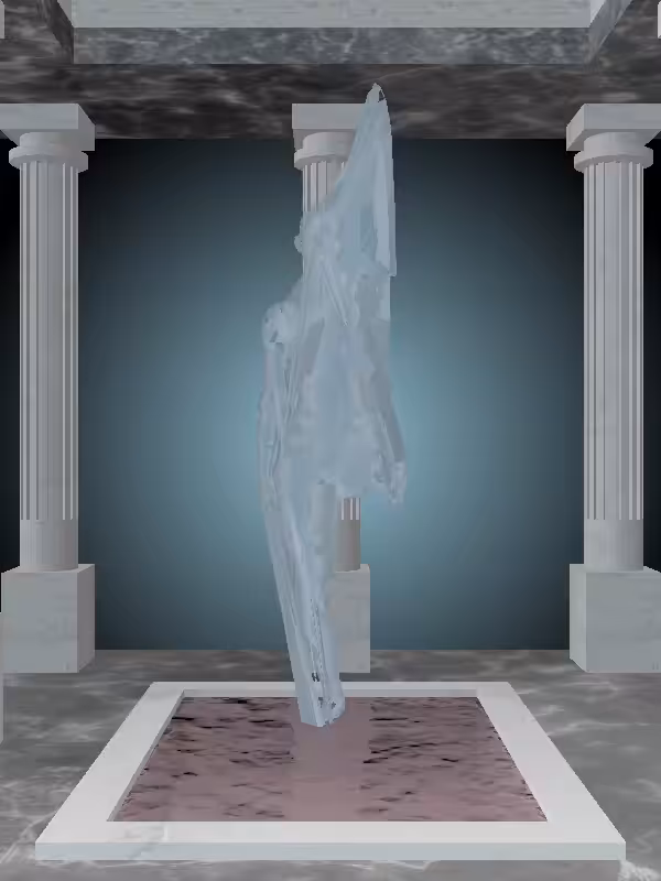 HeavenComputer: The Fading Loser Ethereal Blue Woman #3168