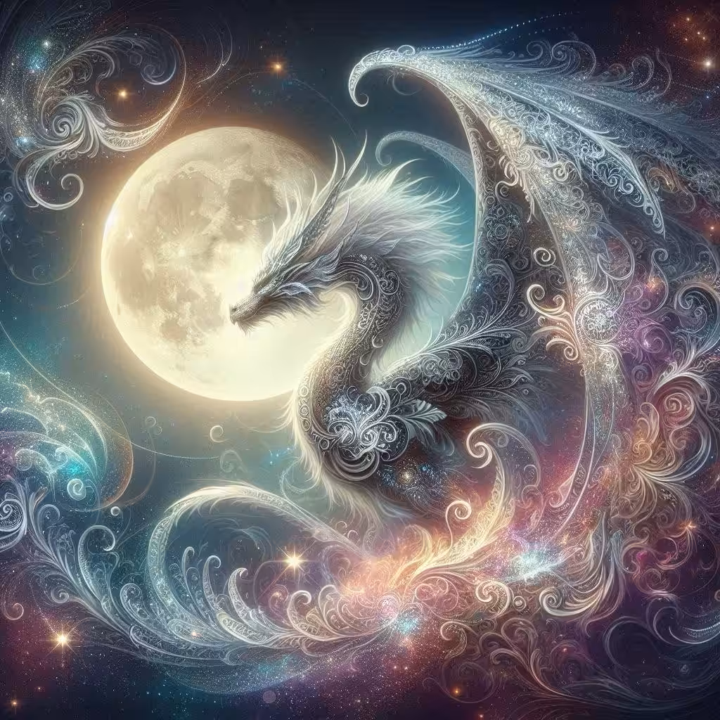 Dragon and Moon
