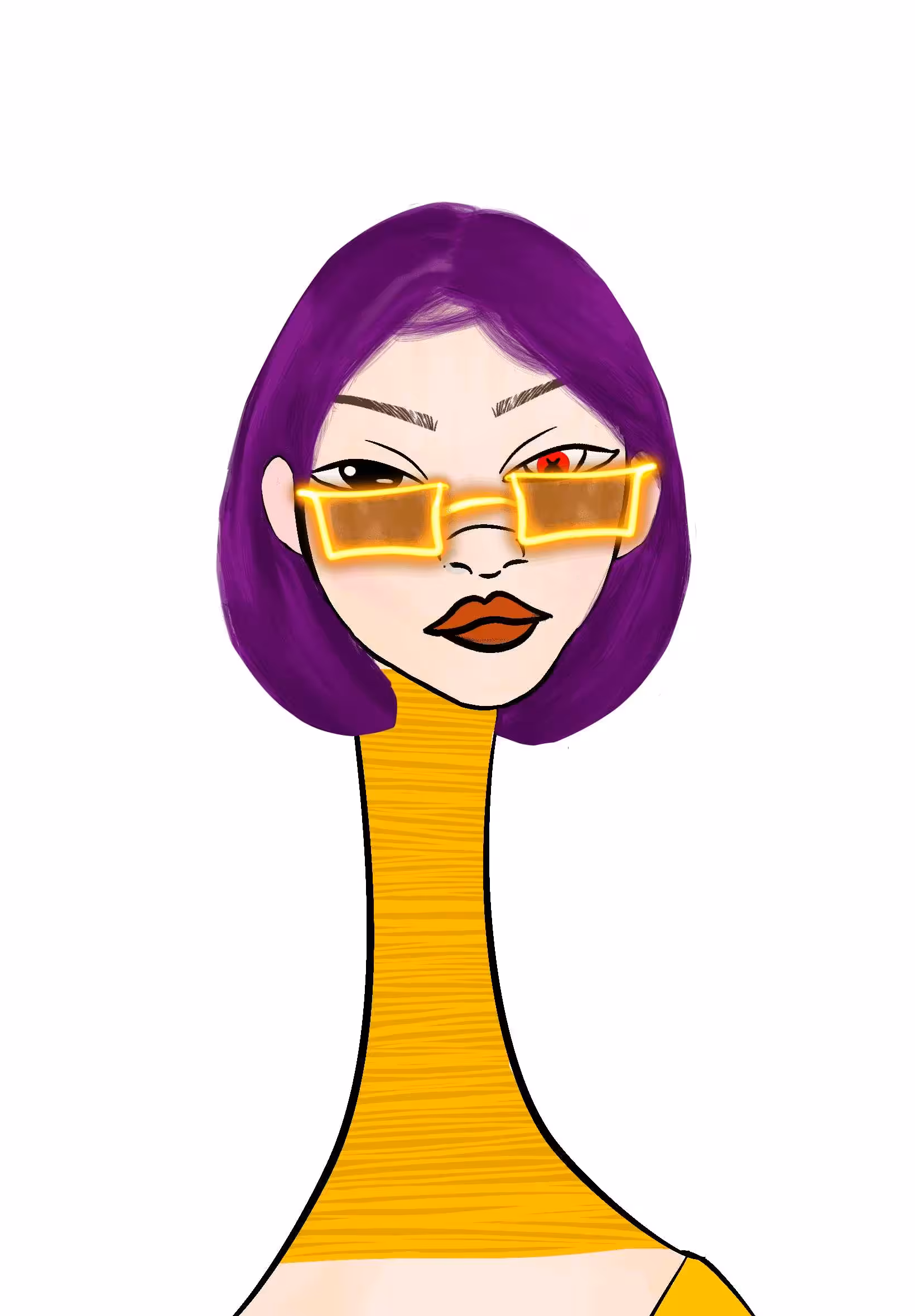 Long Neckie Lady #1445