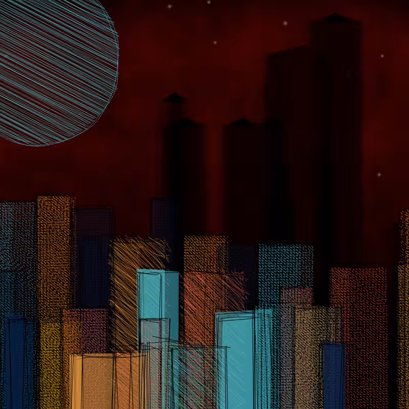 hastily-drawn cityscape sketch #62