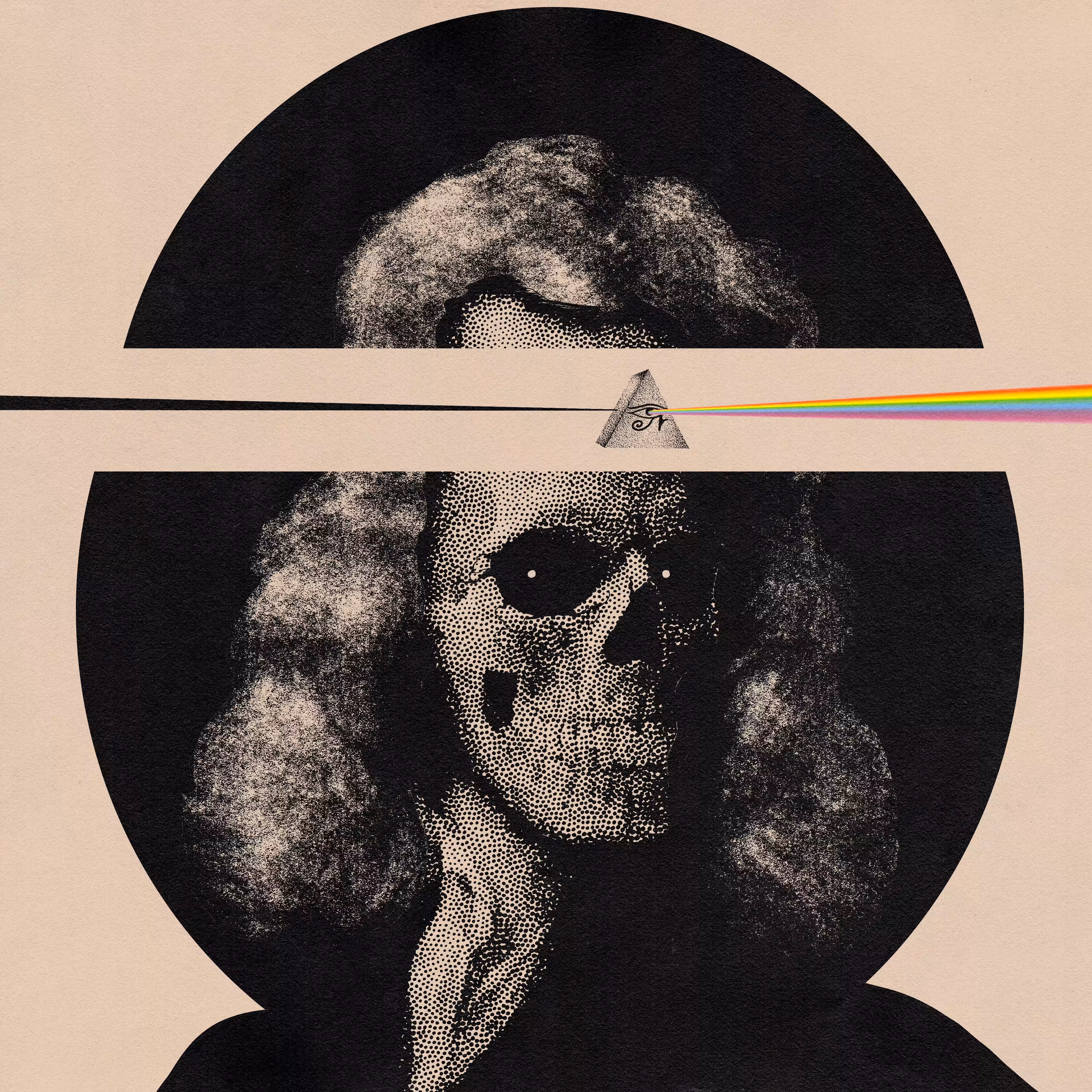 Newton's third eye: darkness refraction.