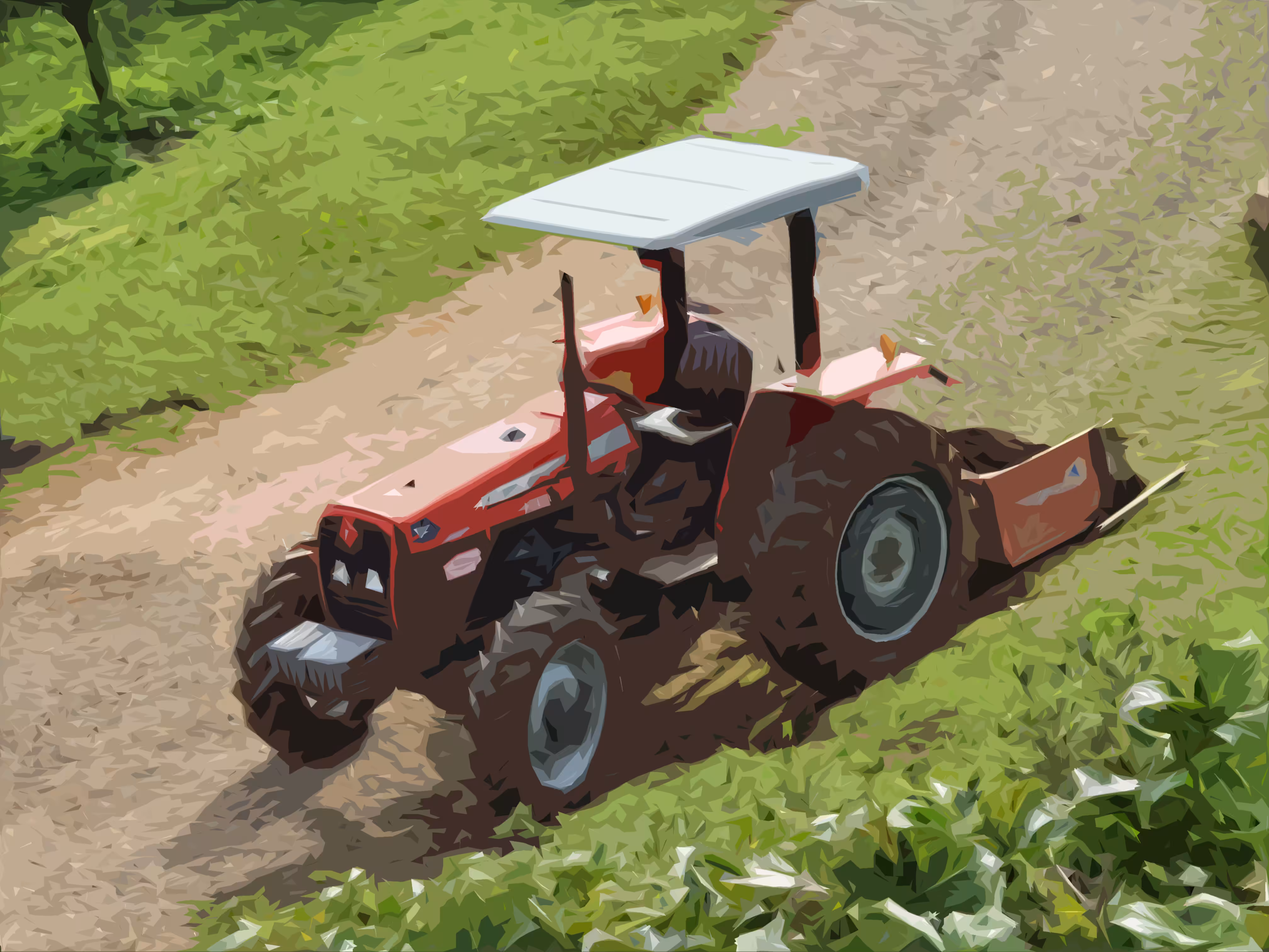 Red Farm Tractor
