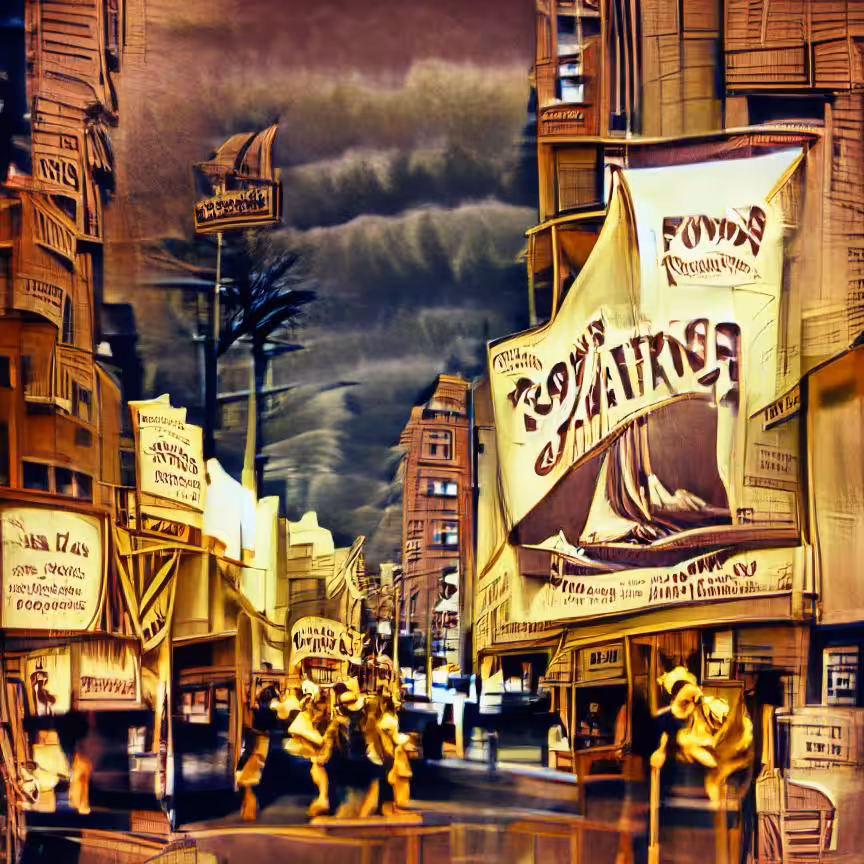 times square nyc ai roaring 40s sepia