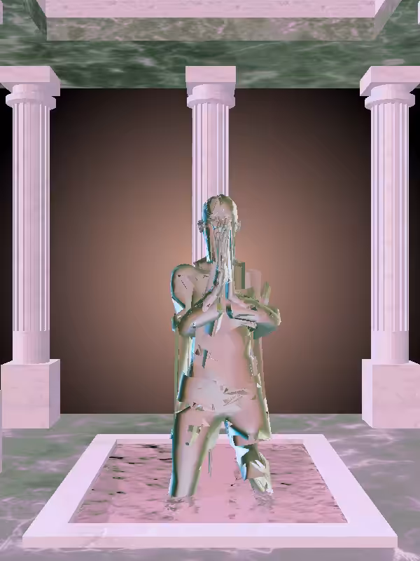 HeavenComputer: The Praying Chatoyant Amazonite Woman #2995