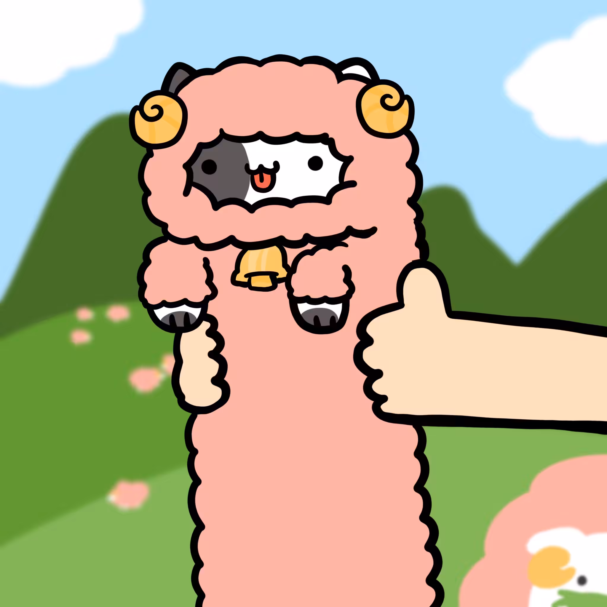  Long long Ba ba cat Sheep  #086