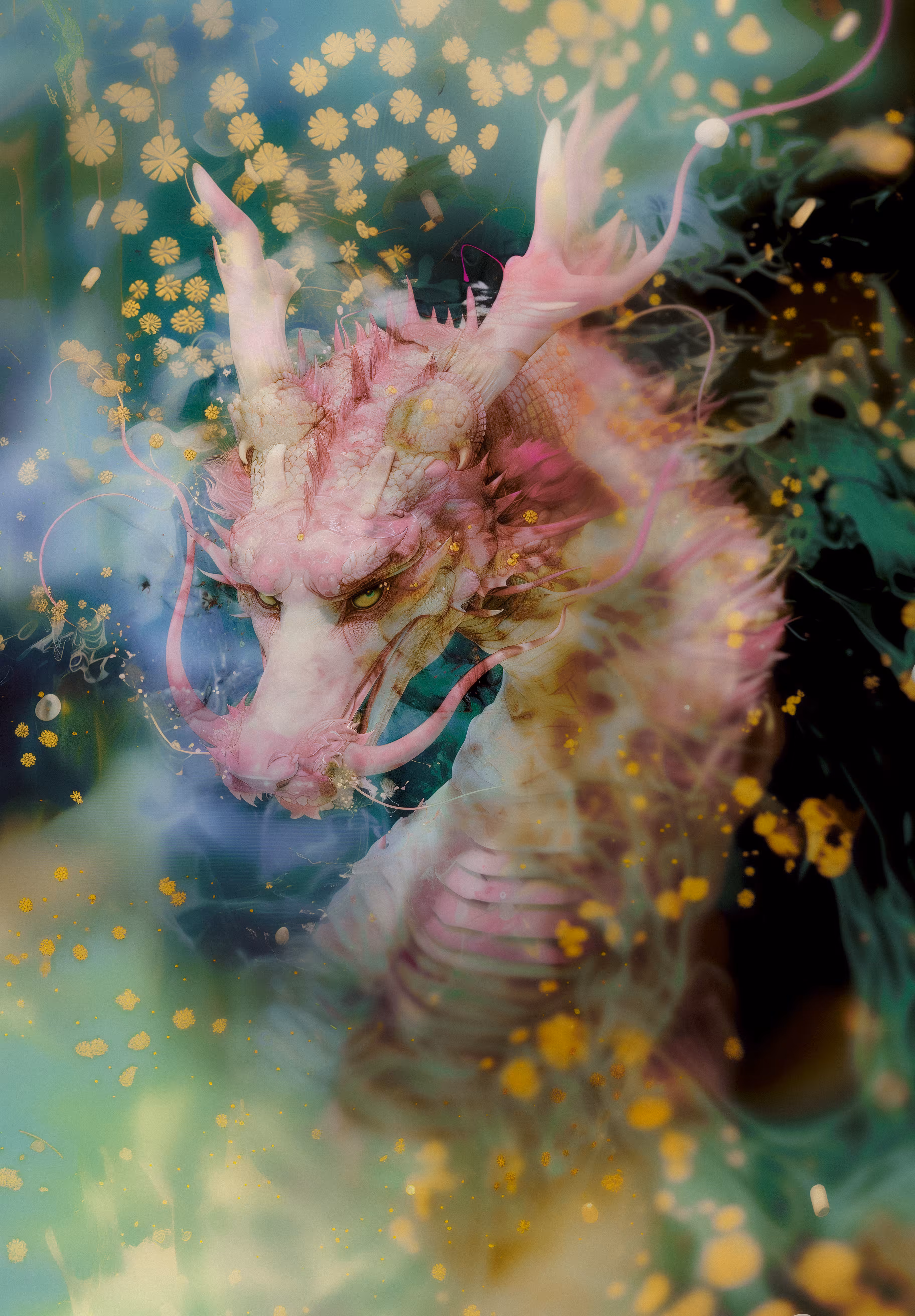 Pink Dragon Giving Light to the Darkness