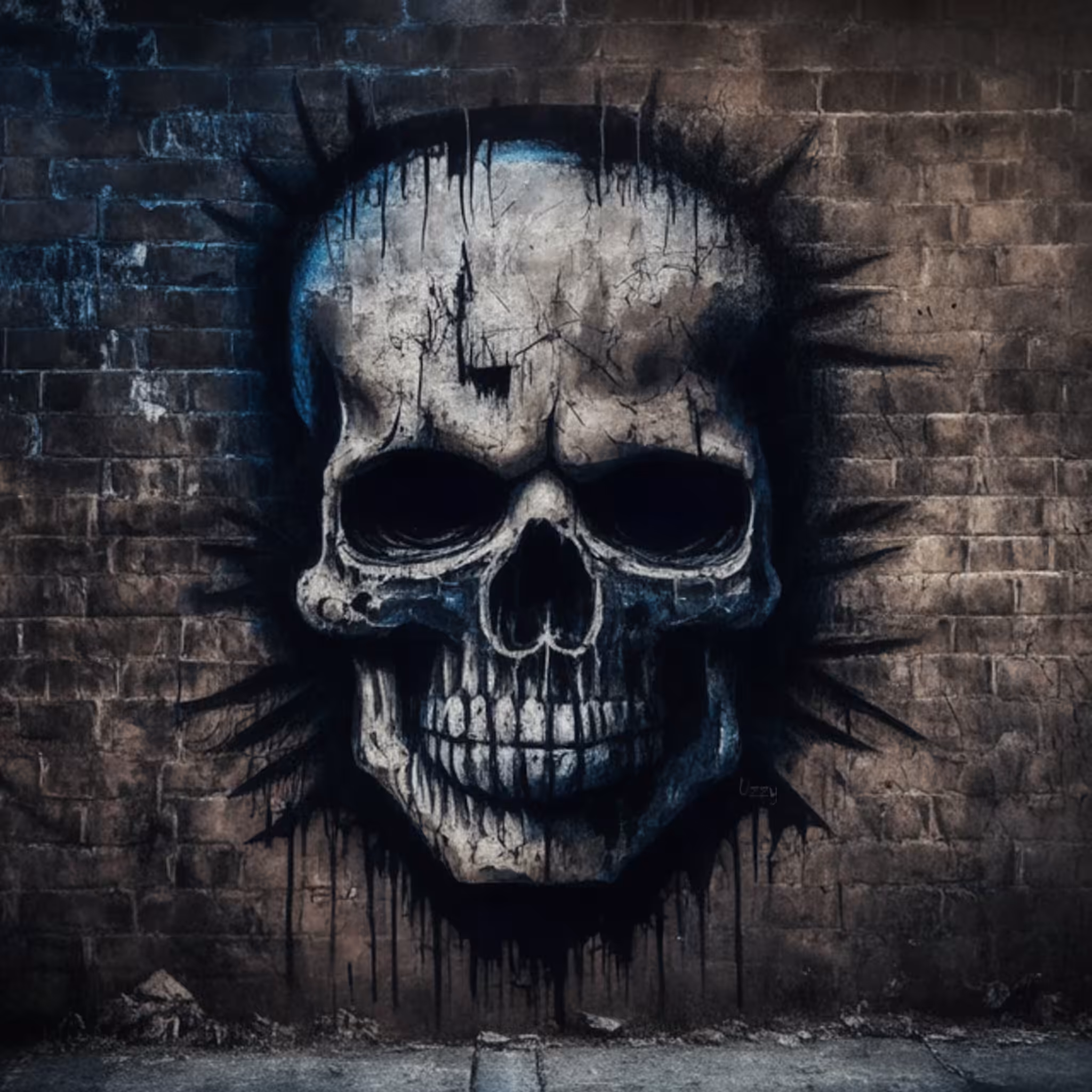 Skull graffiti #4