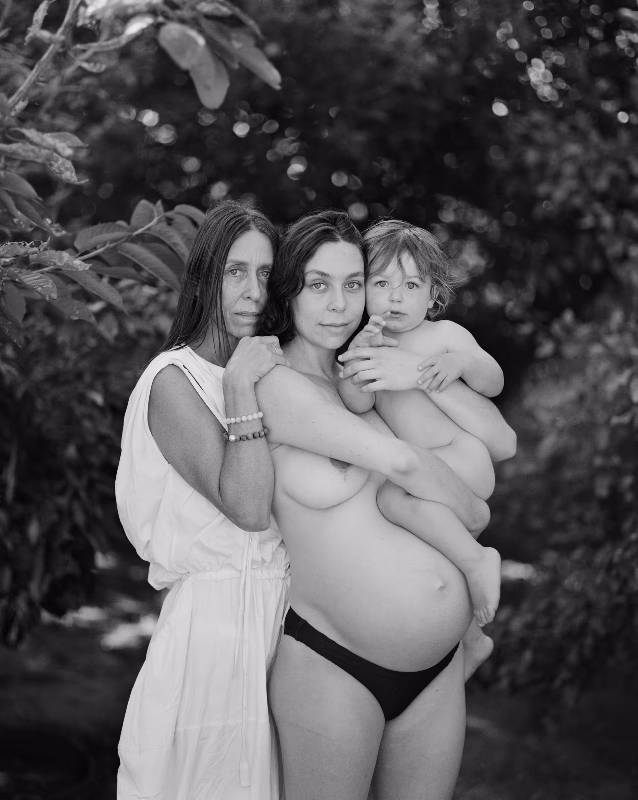 Stephanie, With Her Mother and Firstborn, 38 Weeks