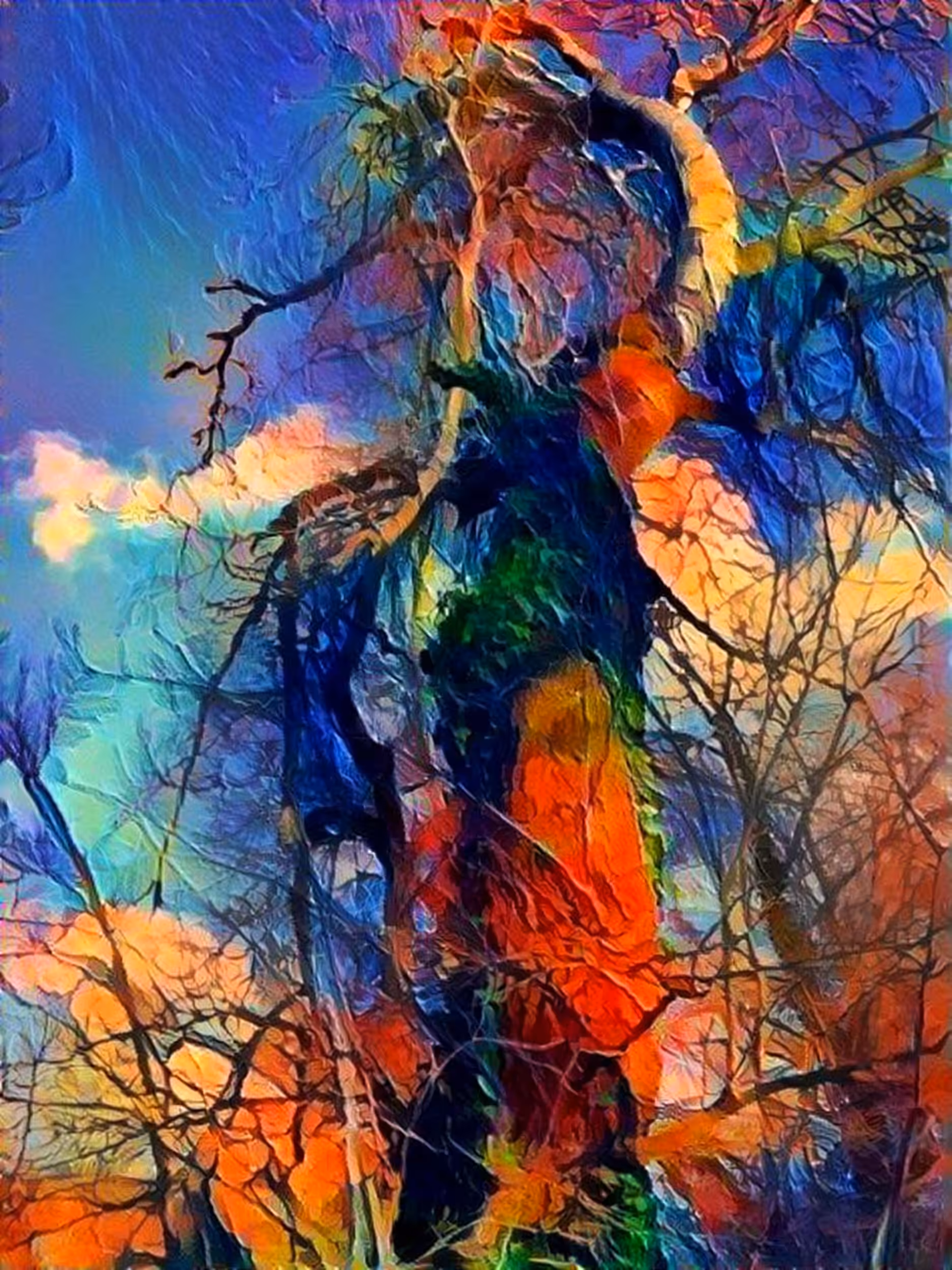 Birch and sky