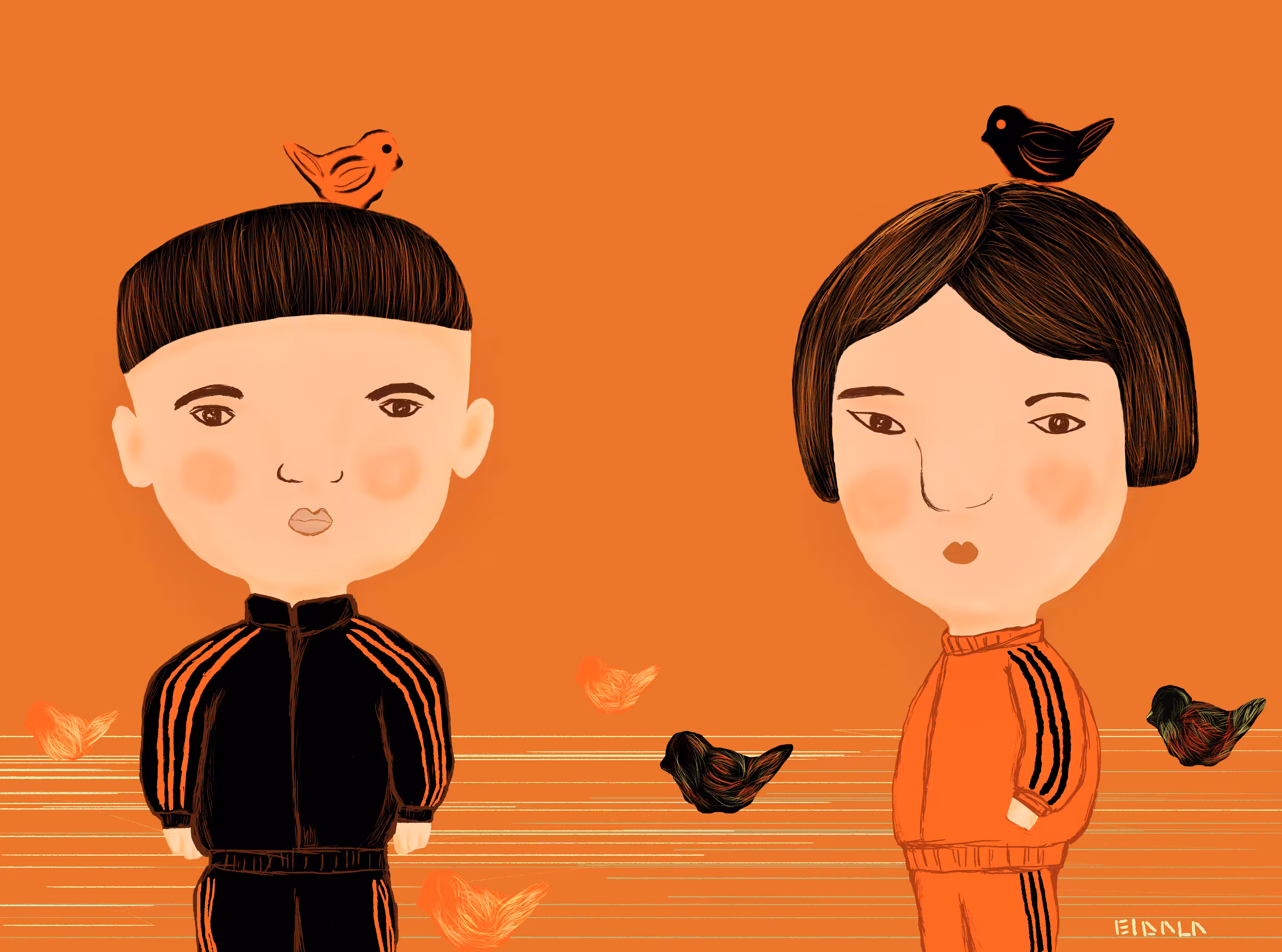 Rabbit girl and Squirrel boy