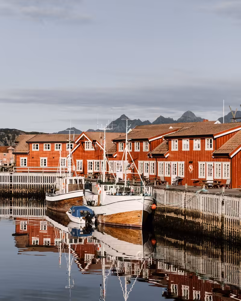 Norwegian reflection in Lofoten
