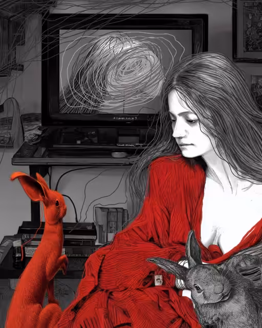 The future is the present time. Follow the red rA.I.bbit