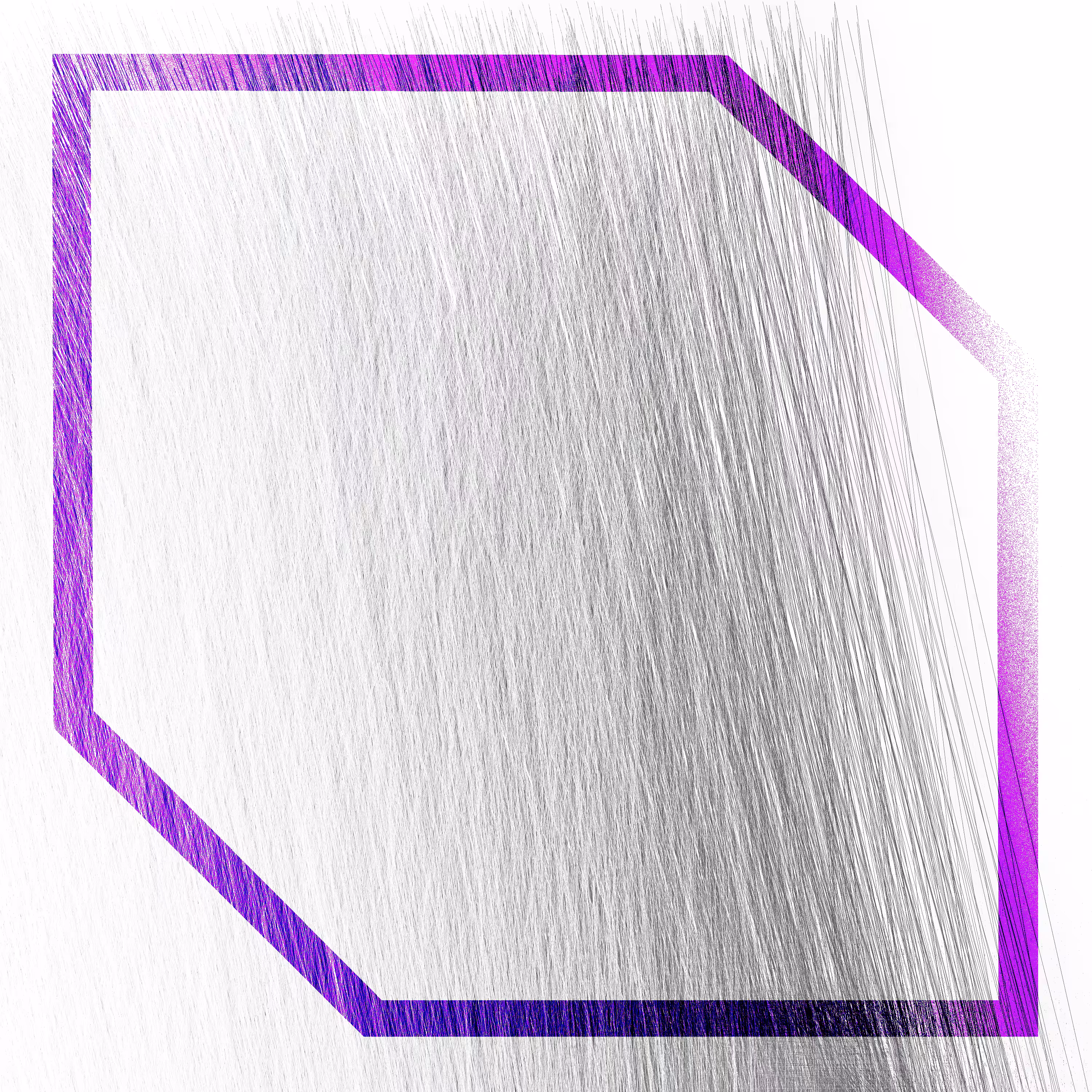 Monochrome + Violet Hexagon