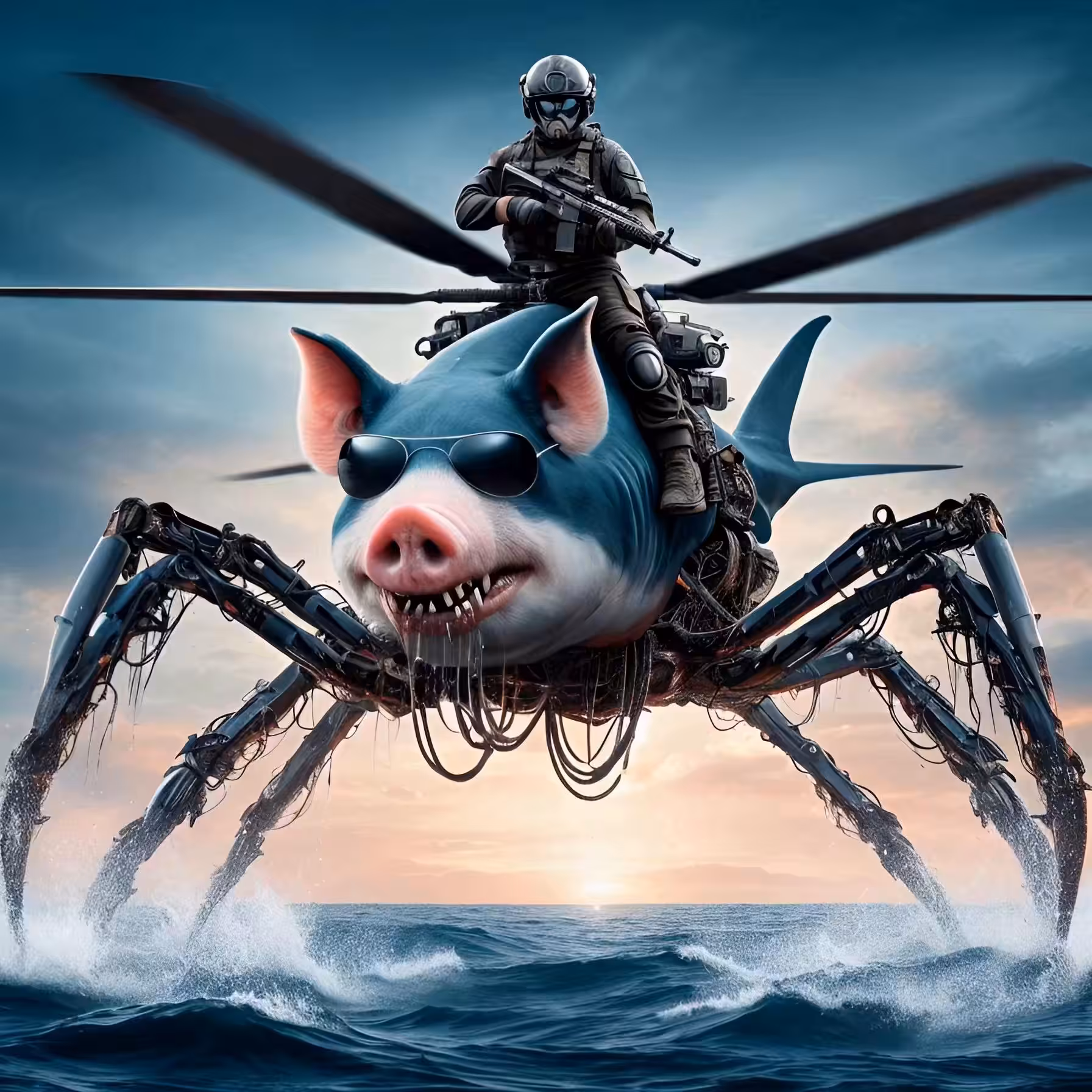 Pancakepie360 - Helicopter Dolphin Spider Legs Pig