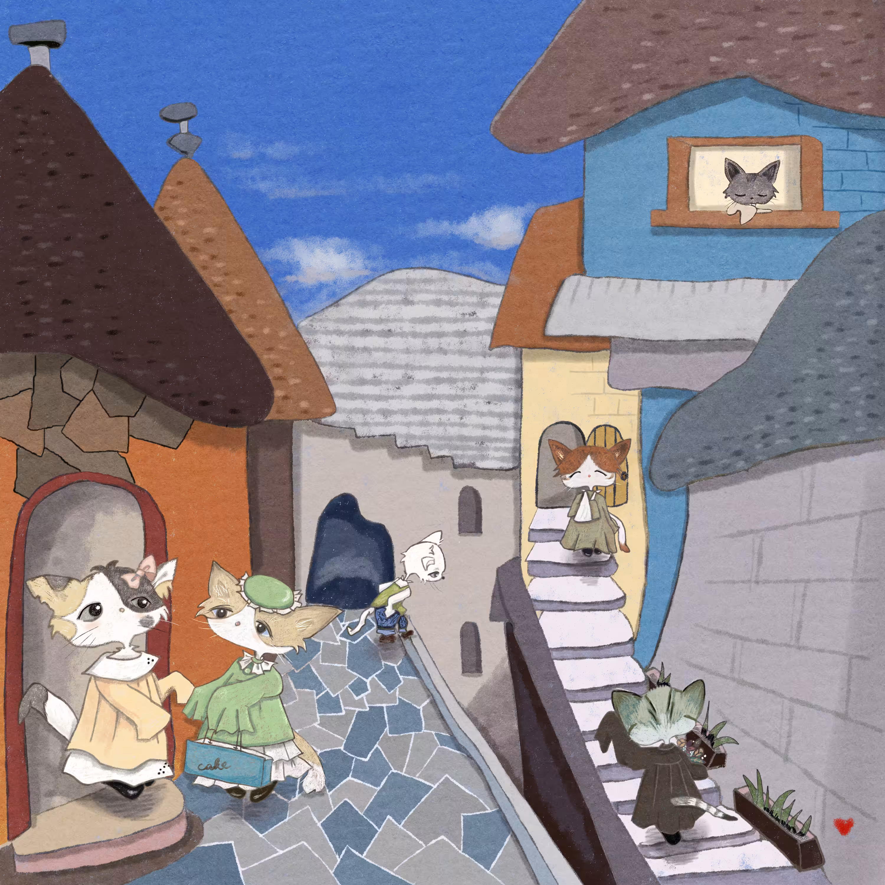 JivaCAT Artworks #17:Daily life in JivaTown