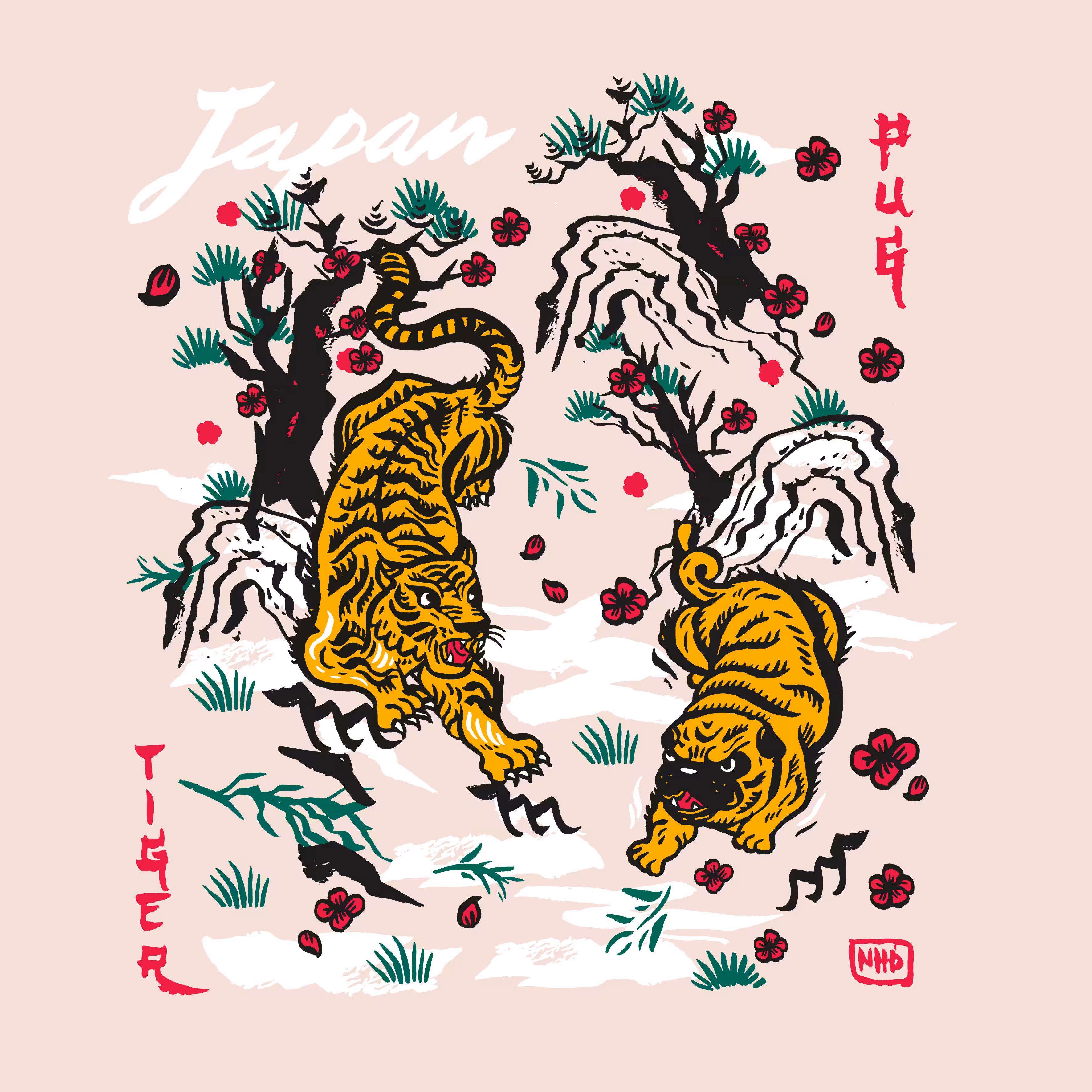 Tiger and Pug