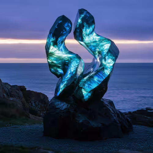 Silhouettes in Blue Flame – Labradorite