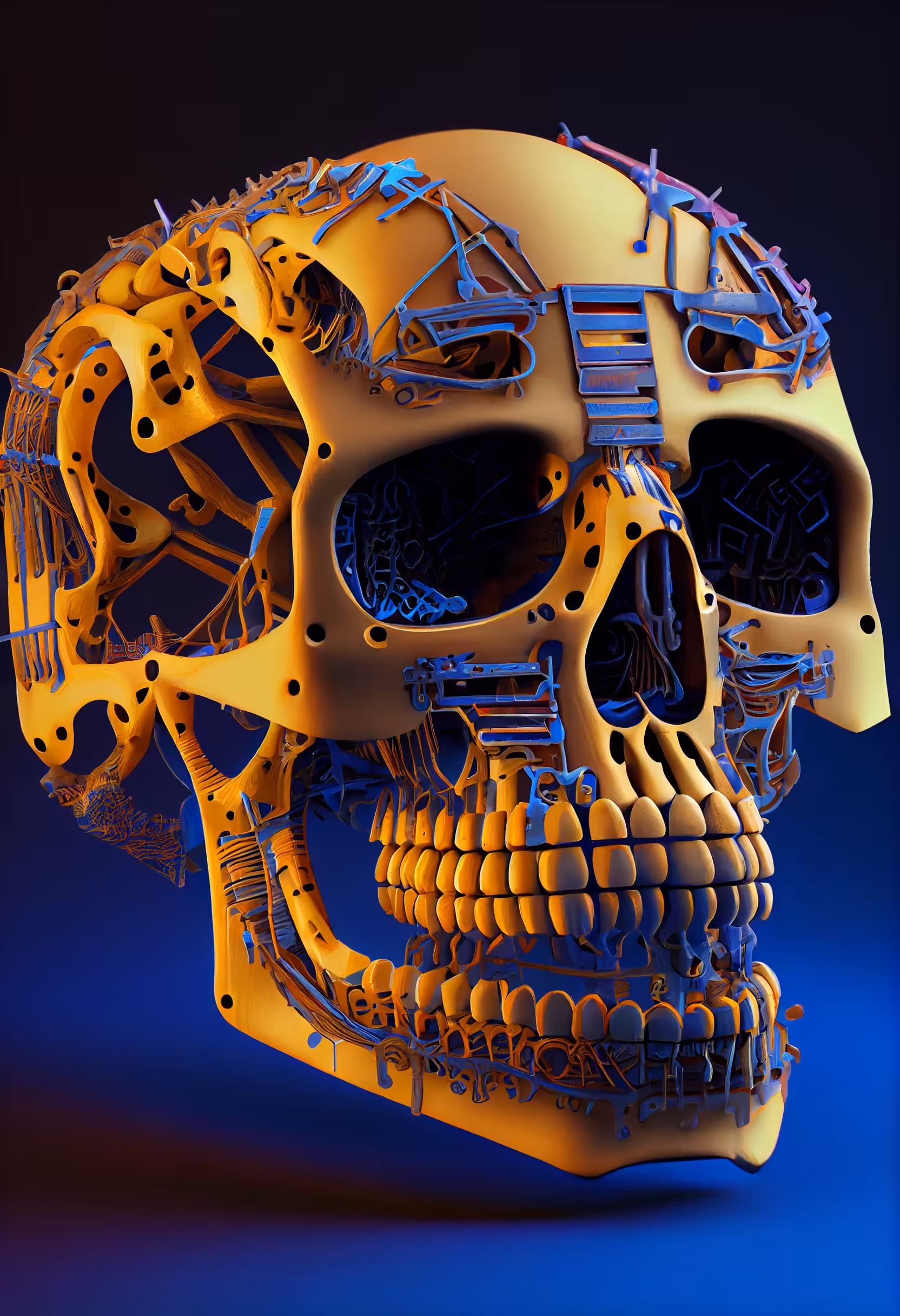 Cyborg skull