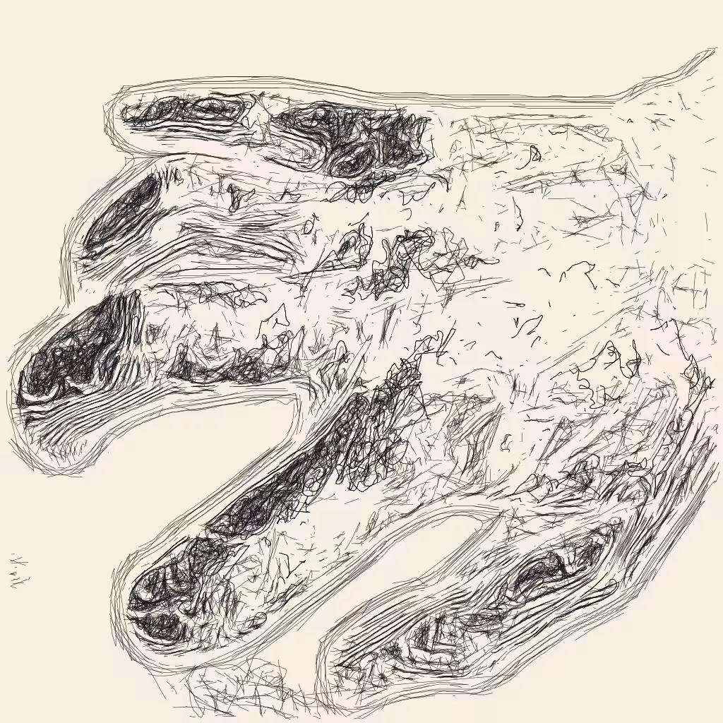 Hand (study for a pen plot)