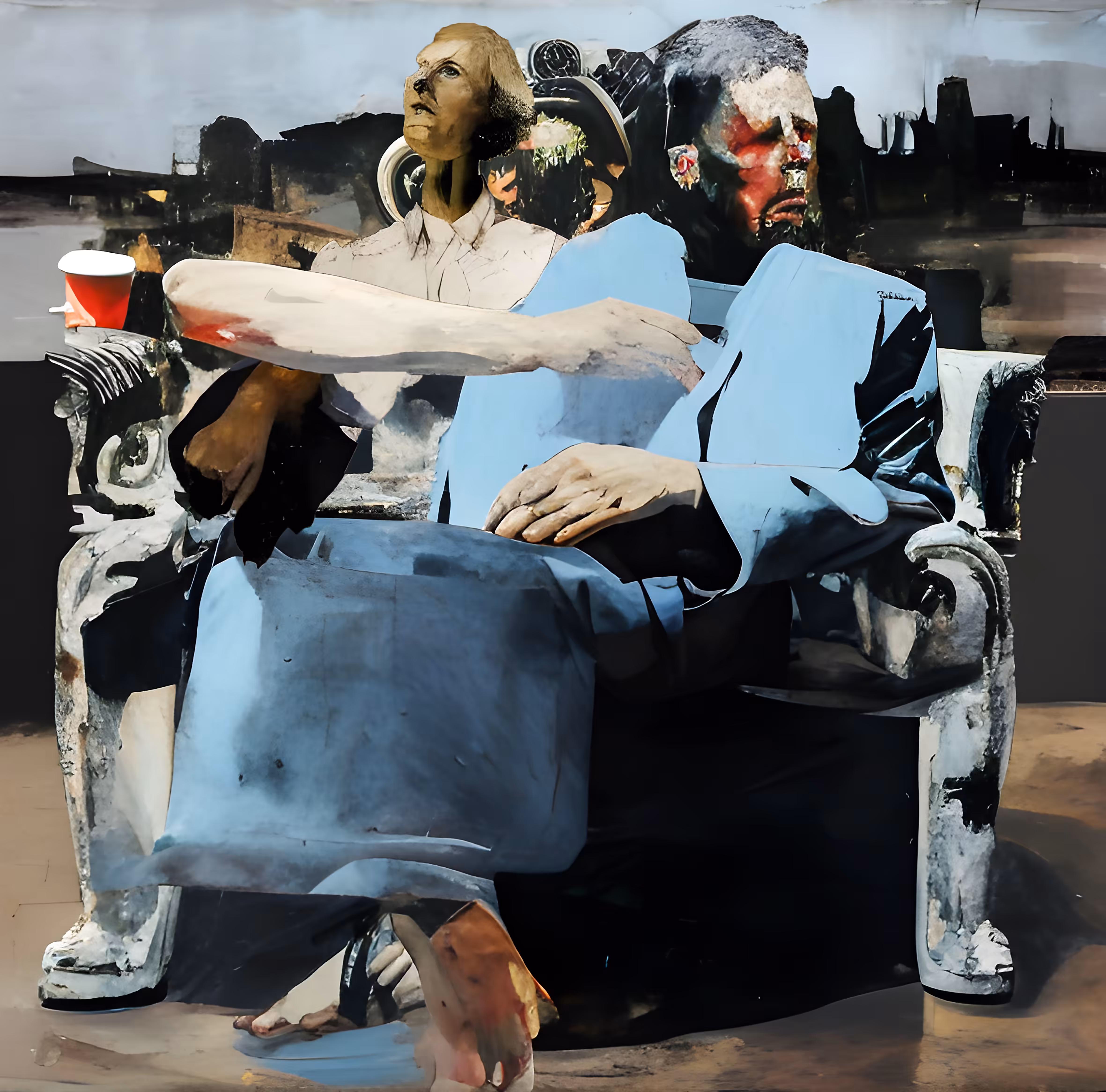 "Couple in the armchair"