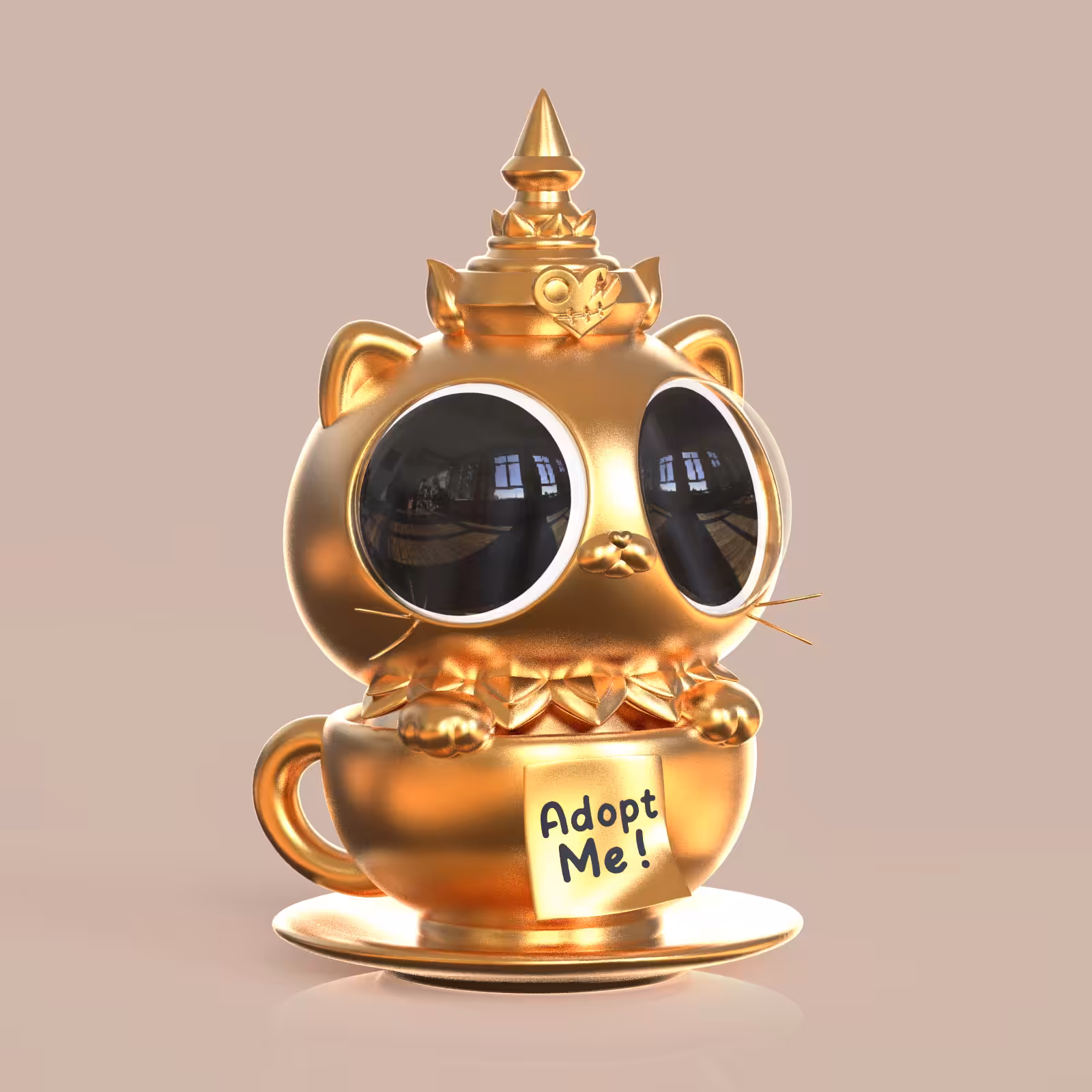 Cupcat #009 Gold