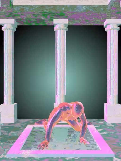HeavenComputer: The Fragmented Rising Magnetic Magenta Woman #2961