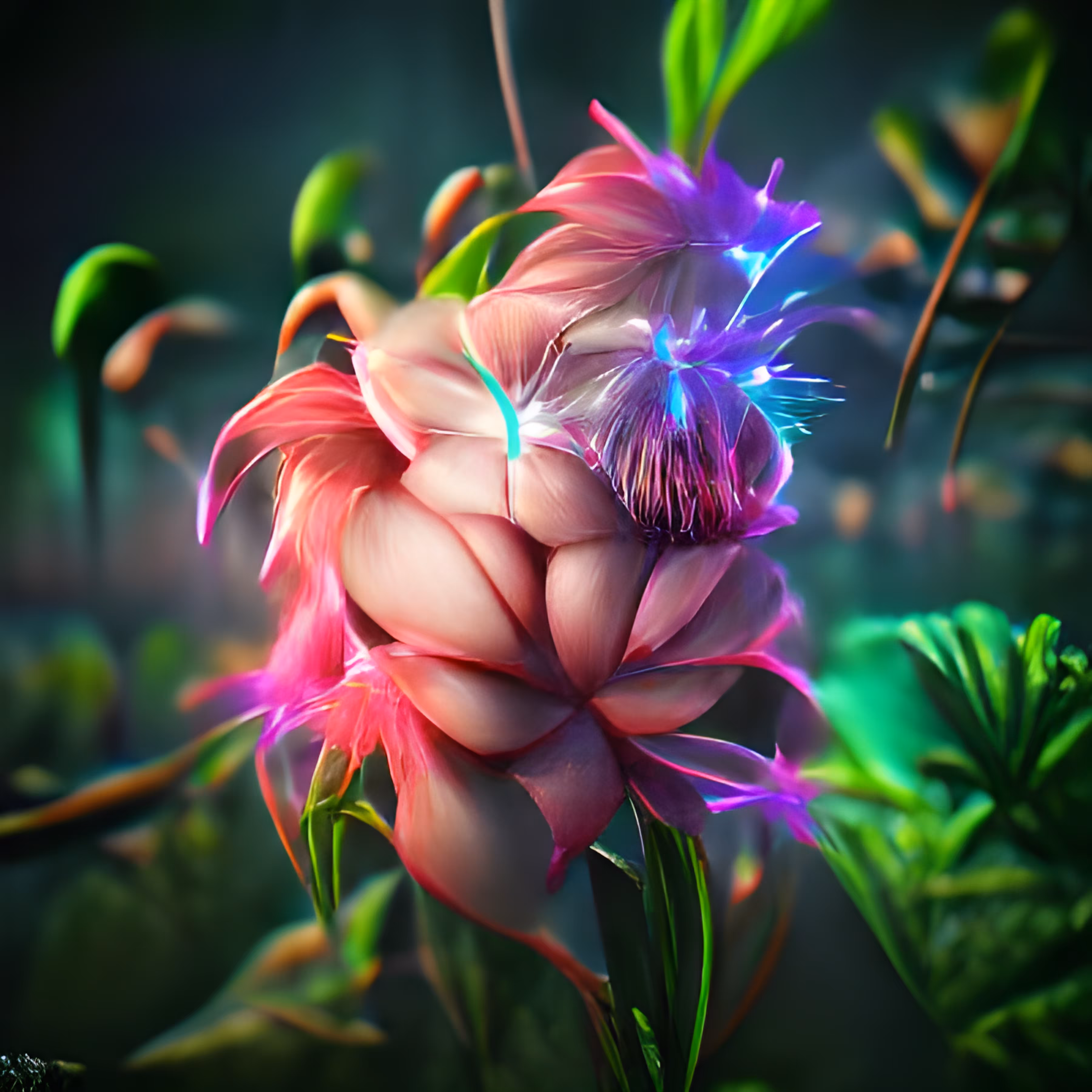 Cyber florals #008 - Weeping Cotton