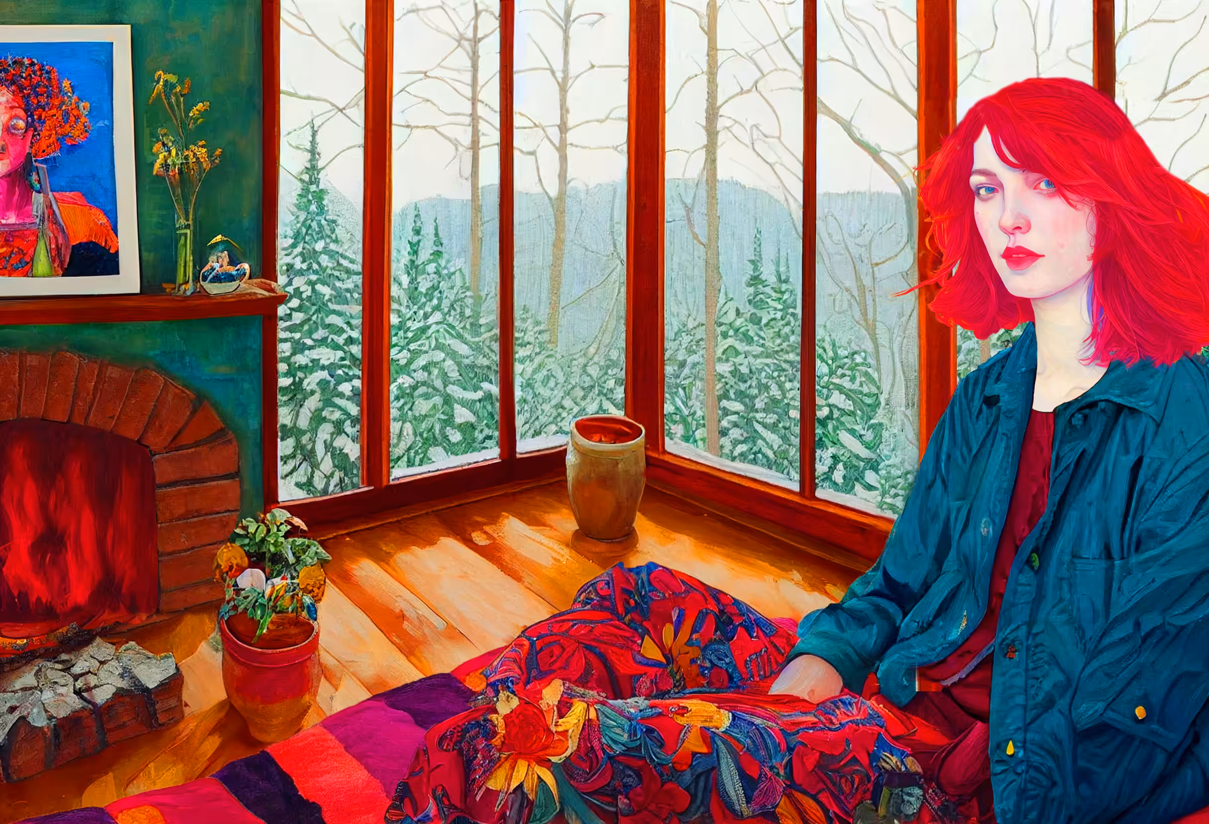 ART MARKET: Winter cabin