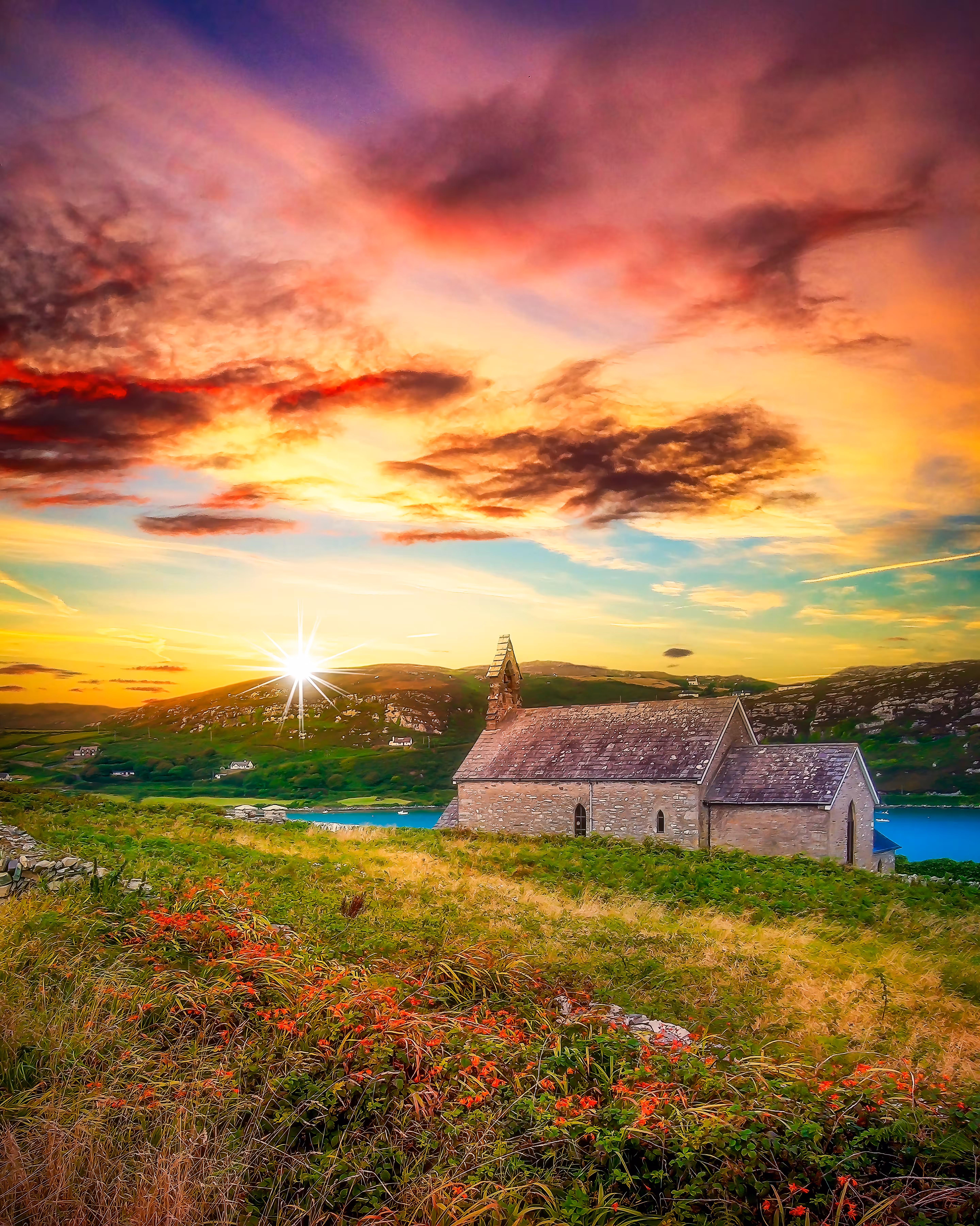 Summer Sunset at Church of St. Brendan the Navigator, Crookhaven, County Cork