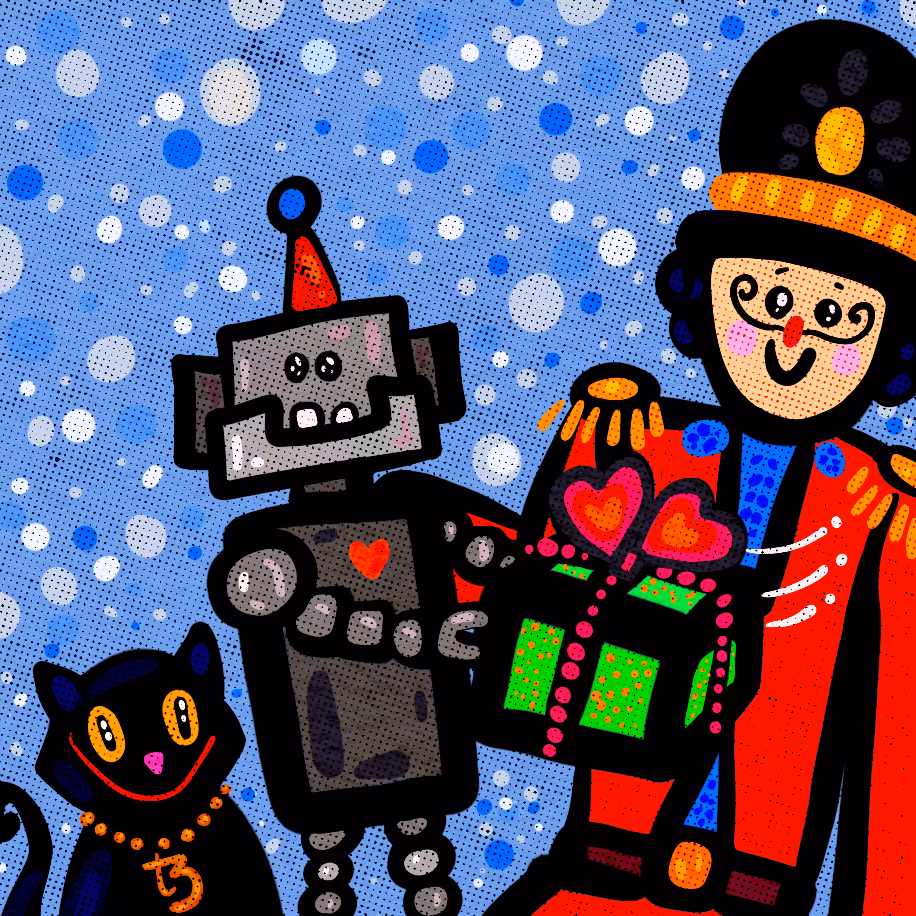 Robot Nutcracker Cat