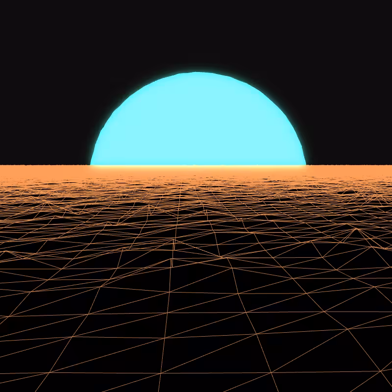 Generative Retrowave Field #38