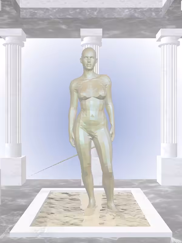 HeavenComputer: The Fragmented Plotting Olive Rust Woman #7387
