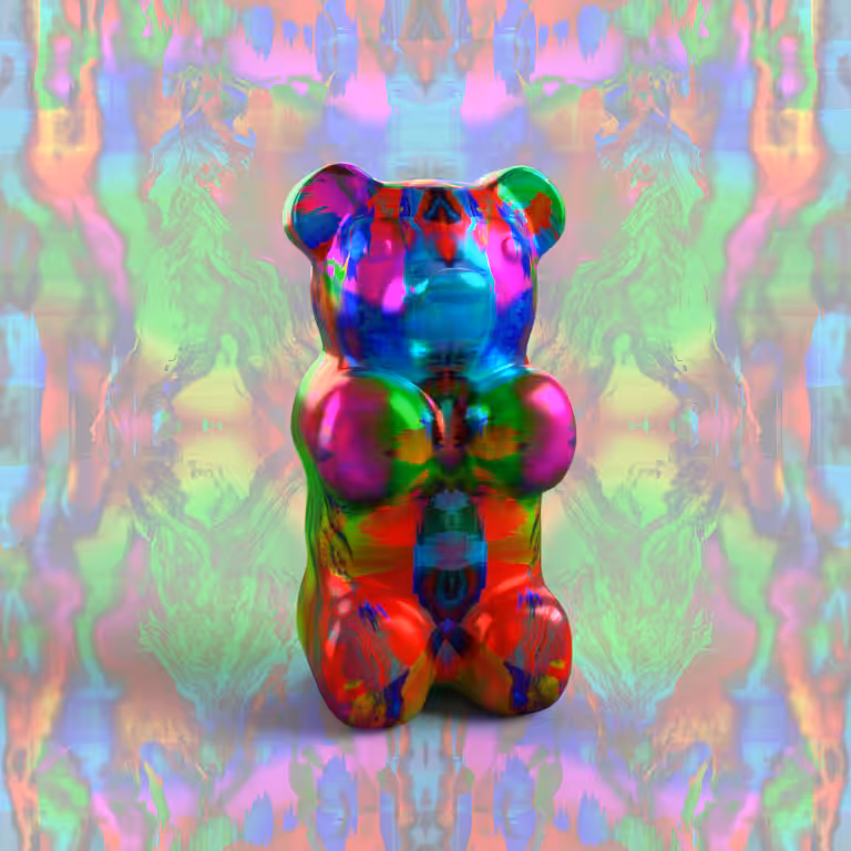 Blended Trip Gummy Bear #37 (Rorschach #079 + Rainbow #063)