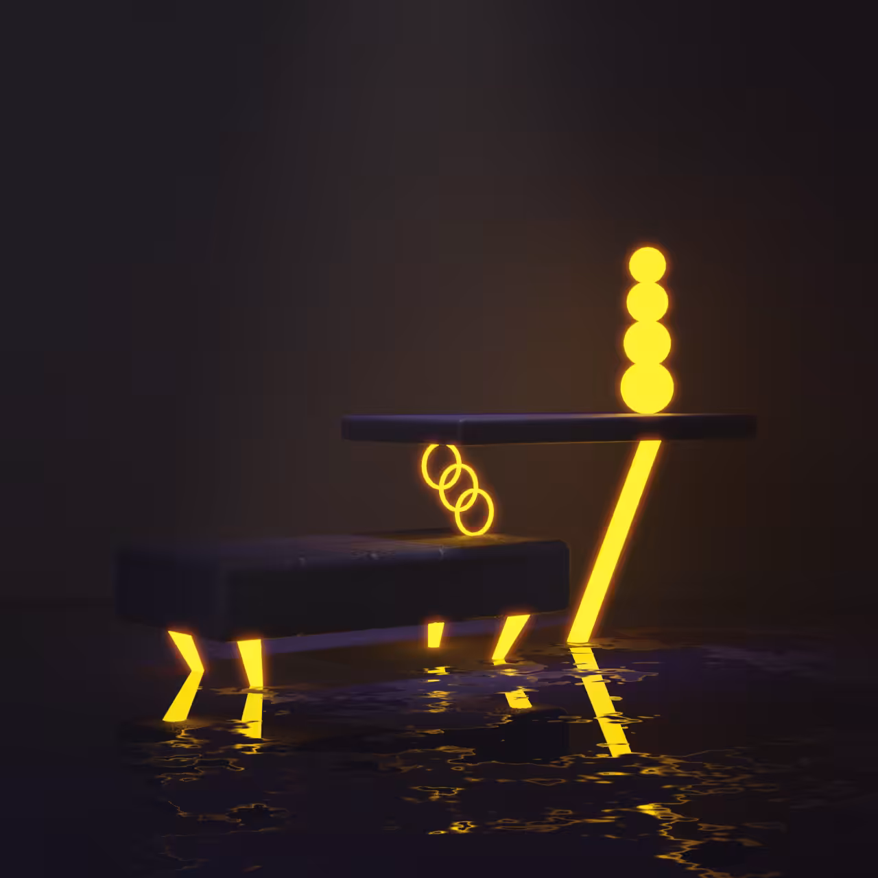 Lamp bench