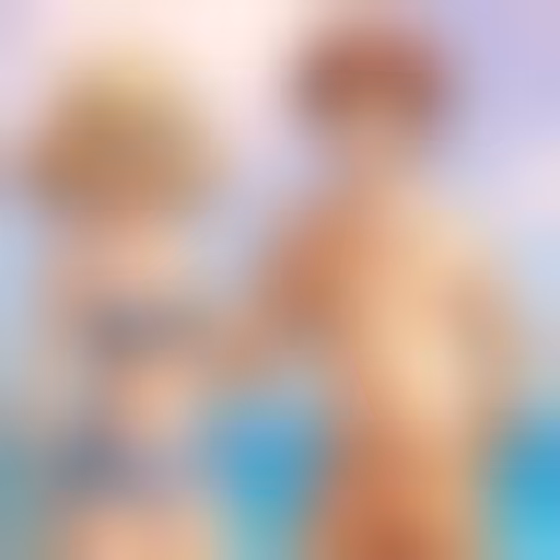 Norman et Albertine en maillot de bain