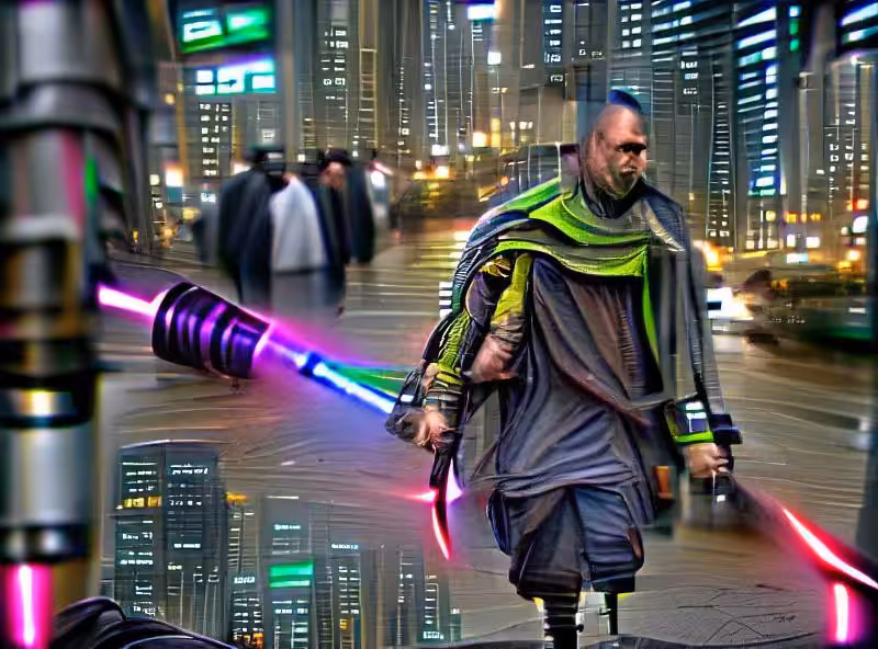Abraham's First Works: Cyberpunk Jedi Knight