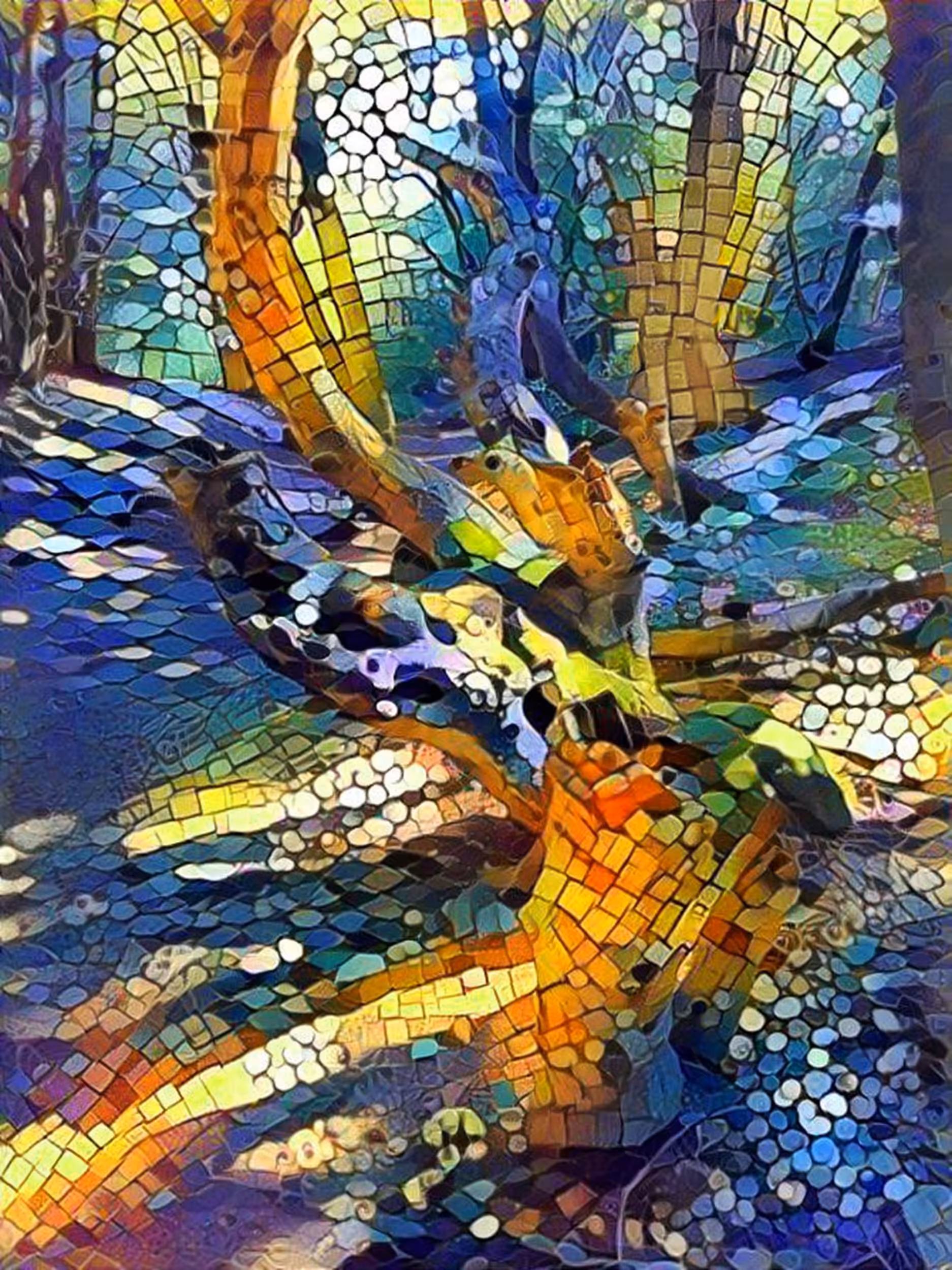 When the sun kissed the withered tree