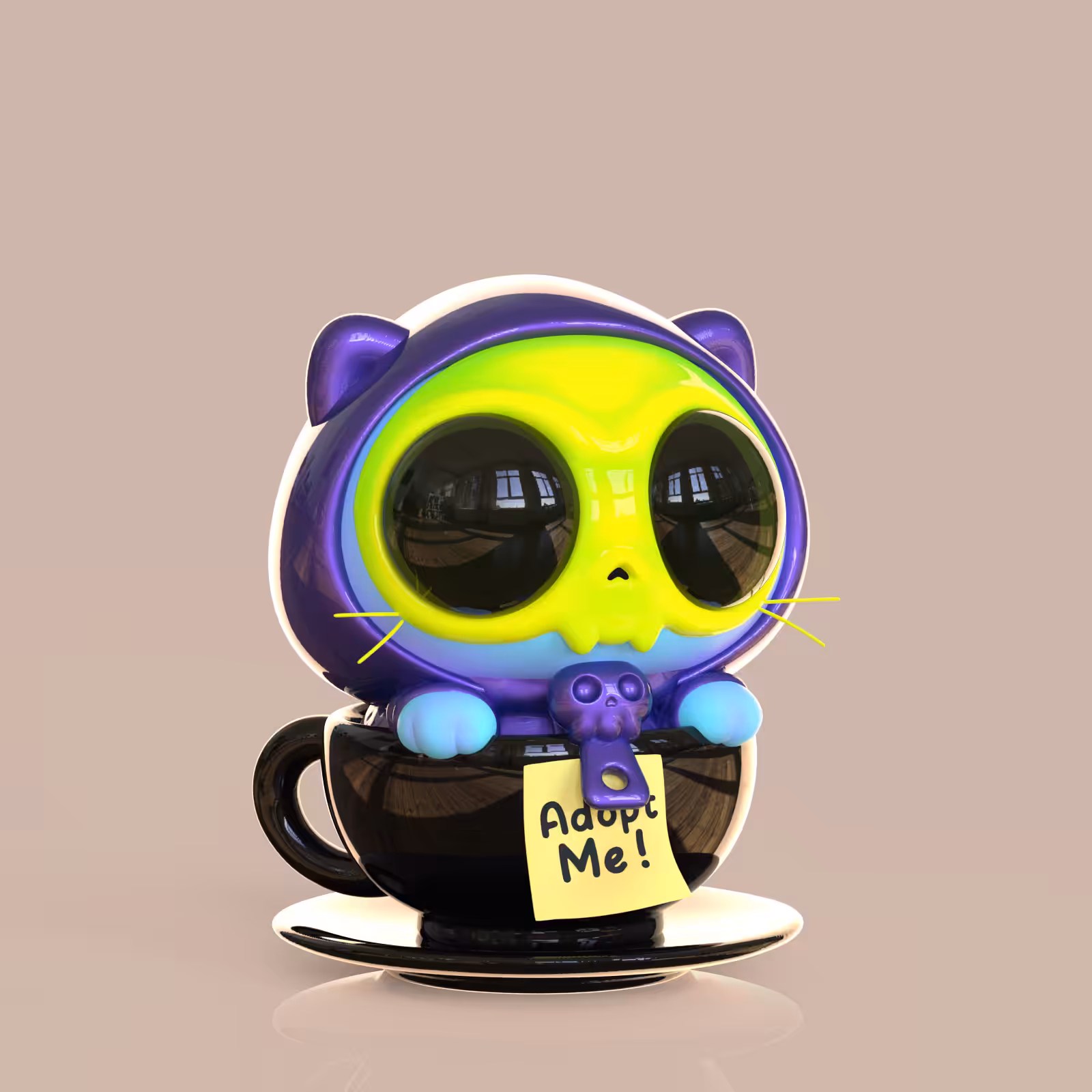 Cupcat #022 Skull