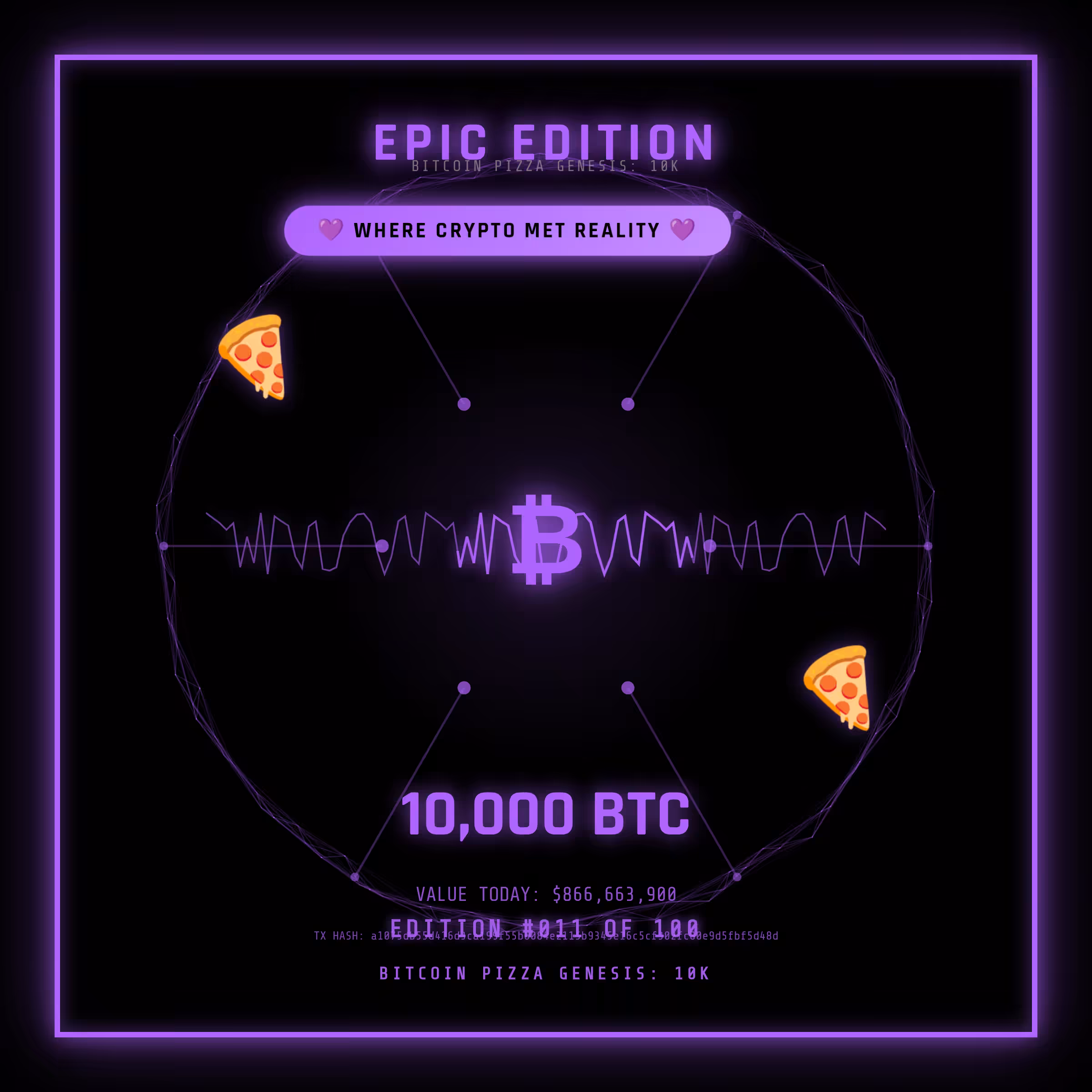 Bitcoin Pizza Genesis: 100 - EPIC #011
