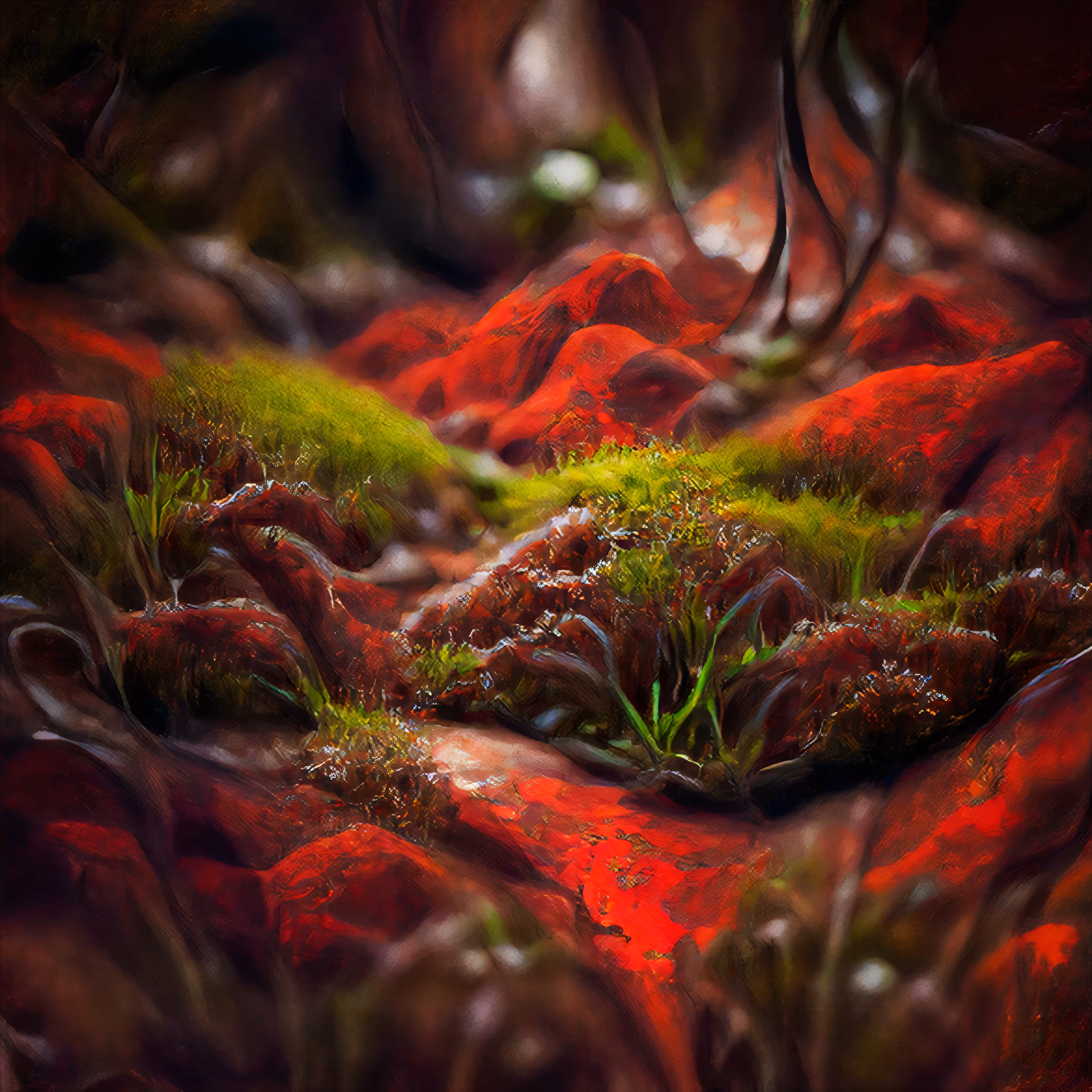 First plant population on mars