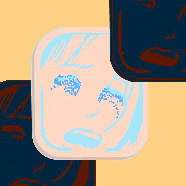 Card in the box "Crying girl" #12