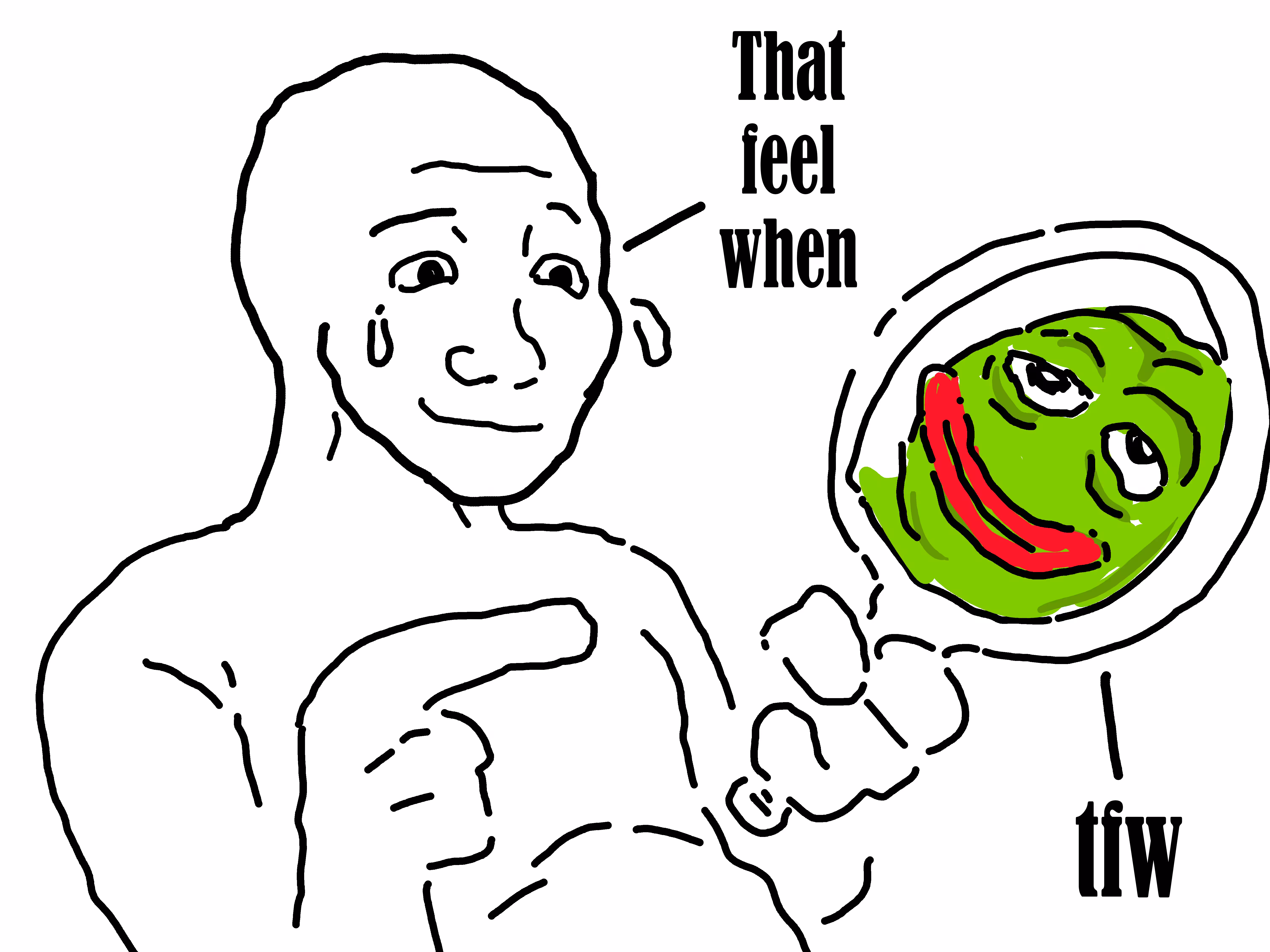 Wojak discovers Pepe