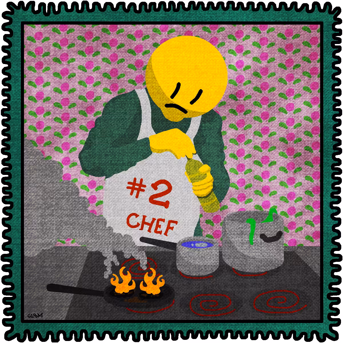 Number 2 Chef Stamp