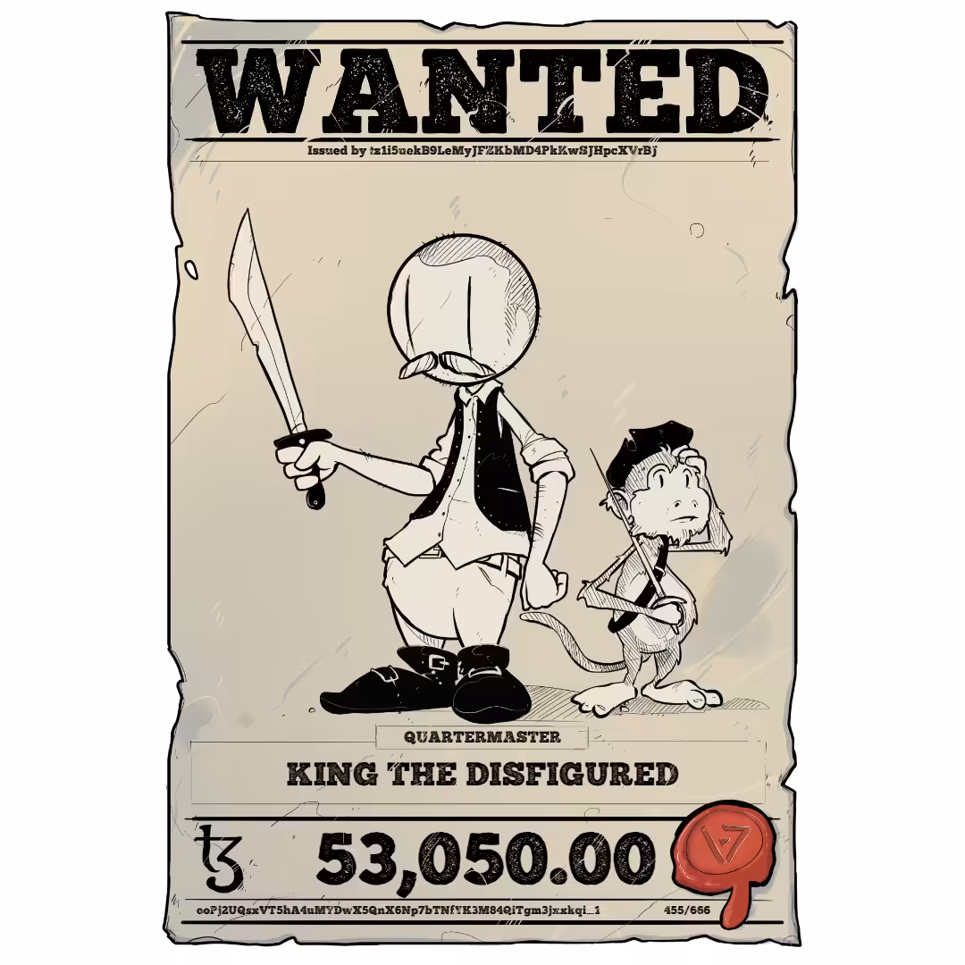 KING THE DISFIGURED | TEZOS PIRATE 455/666