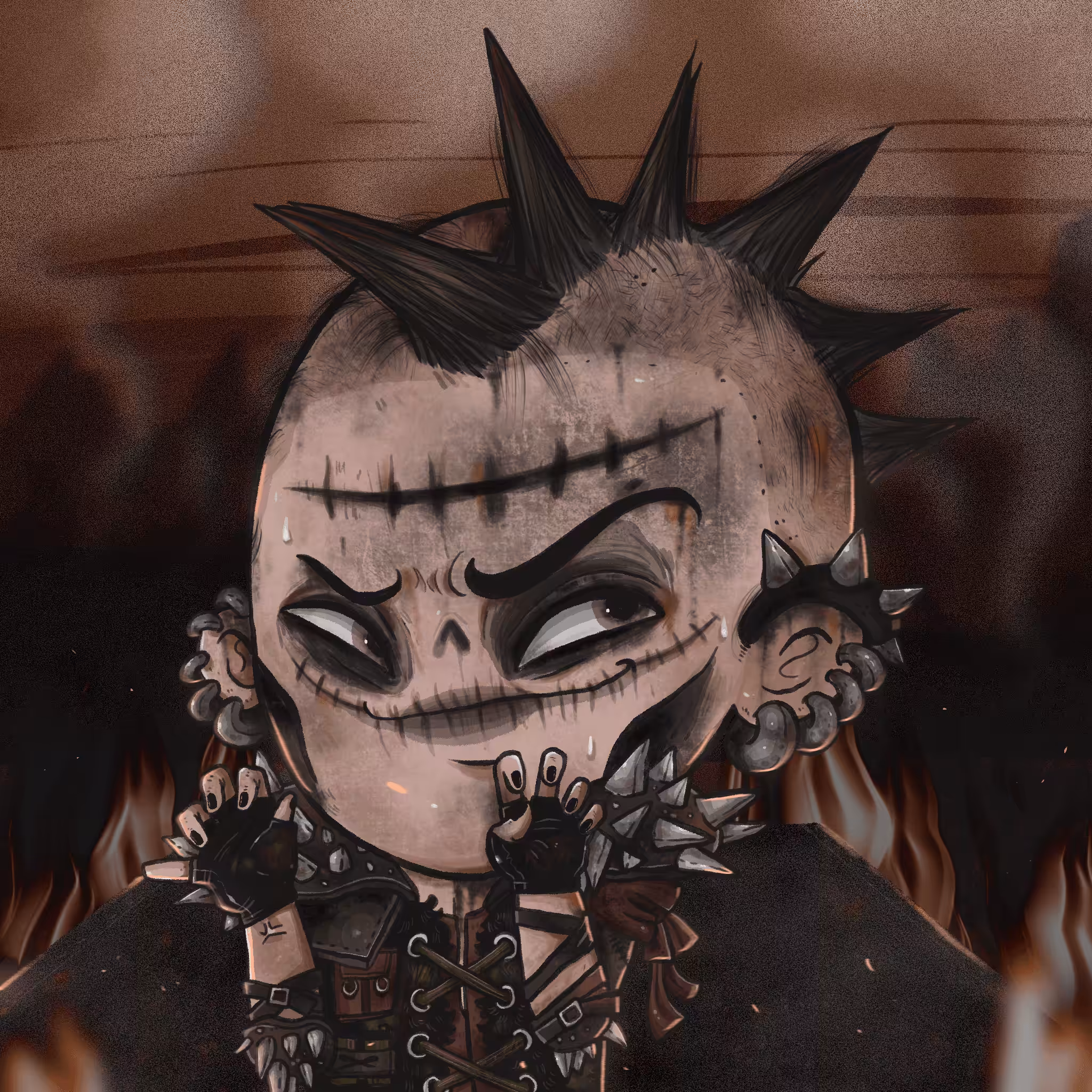 MISSING NOSE POSTAPOCALYPTIC SPIKE BAD