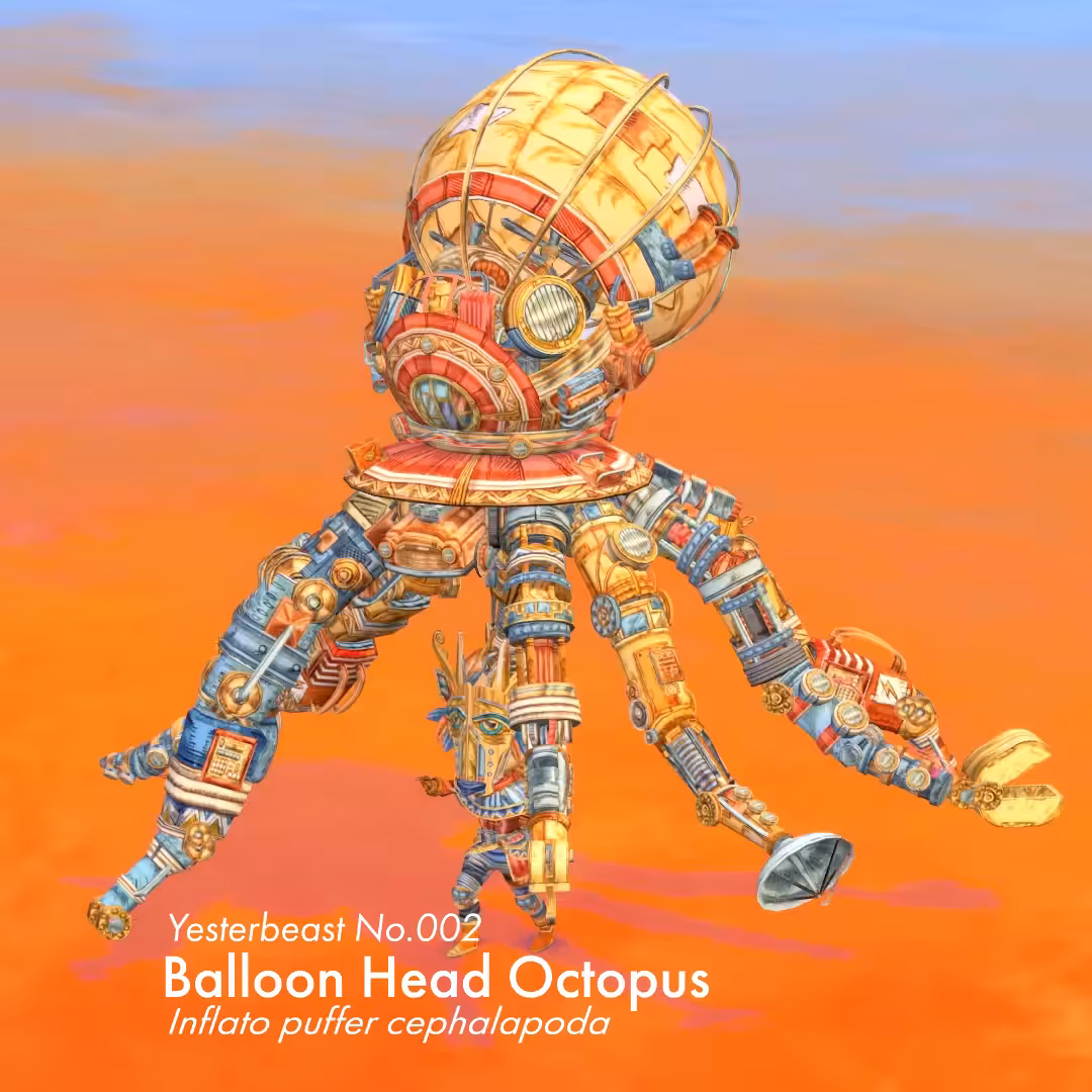 Yesterbeasts Series - The Balloon Head Octopus