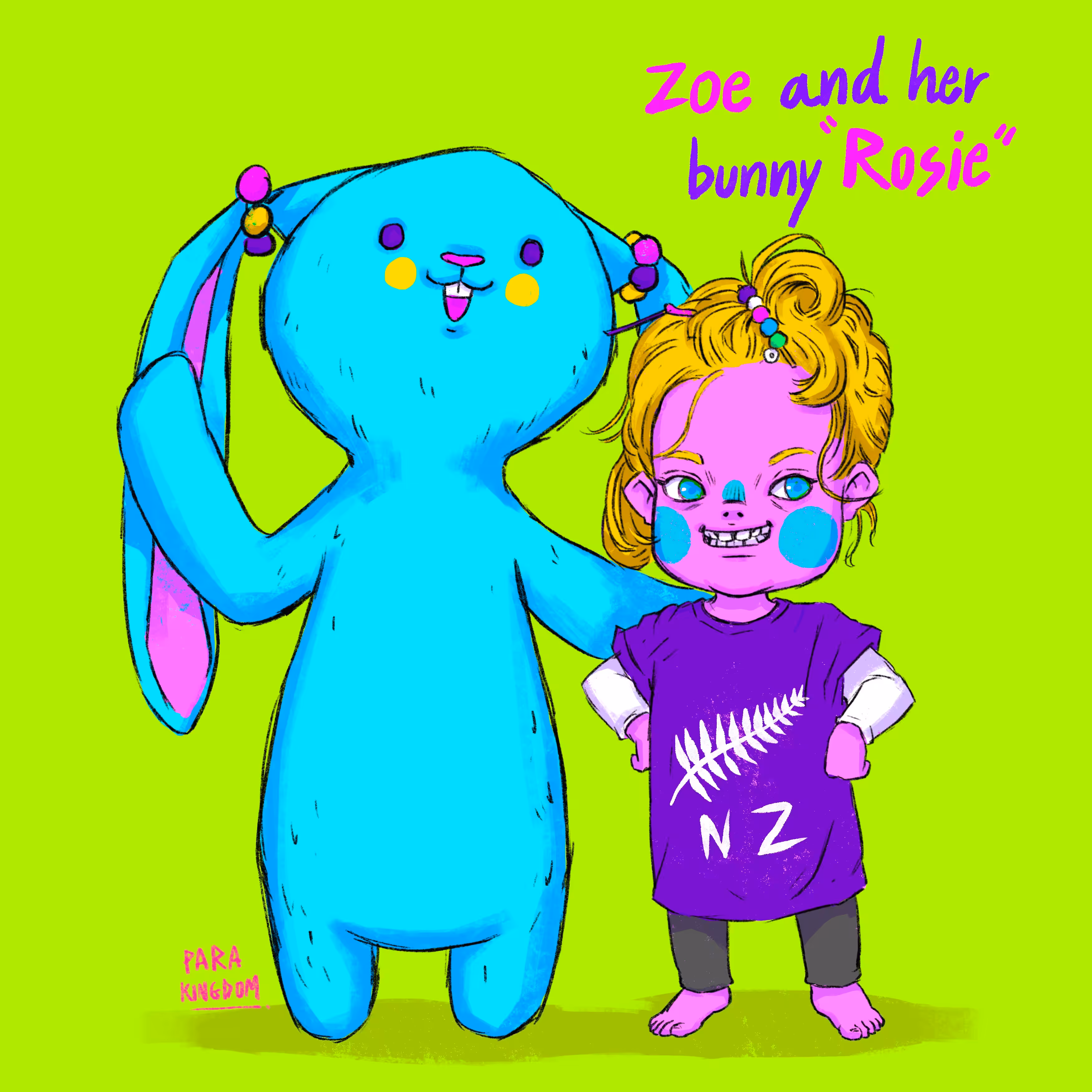 Zoe and her bunny 'Rosie'