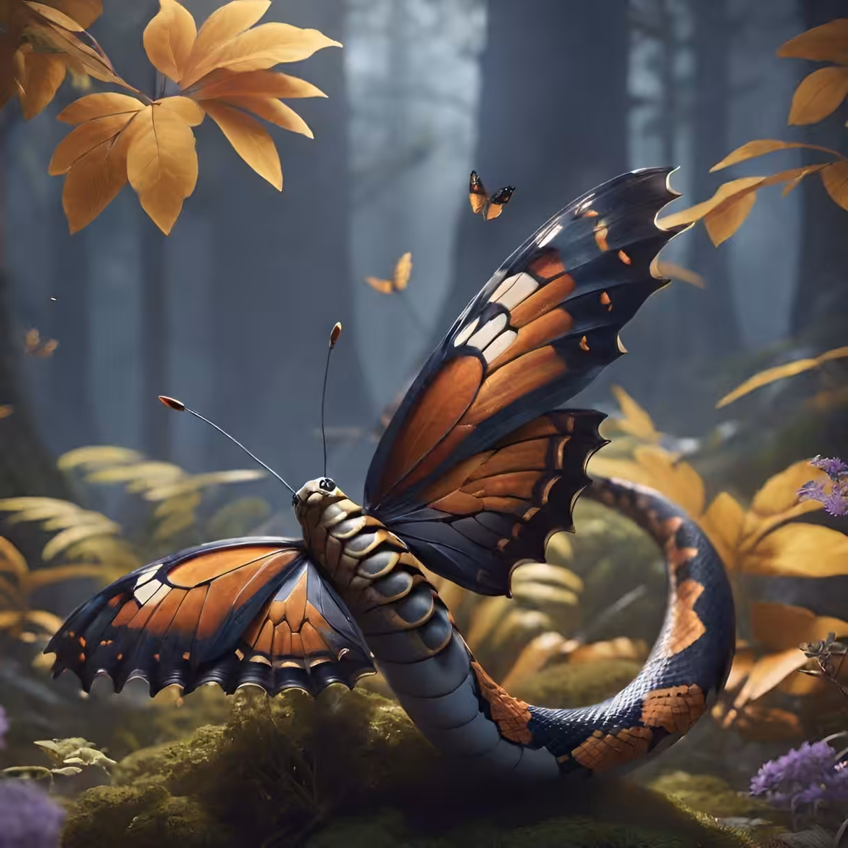 Butterfly and Snake #7