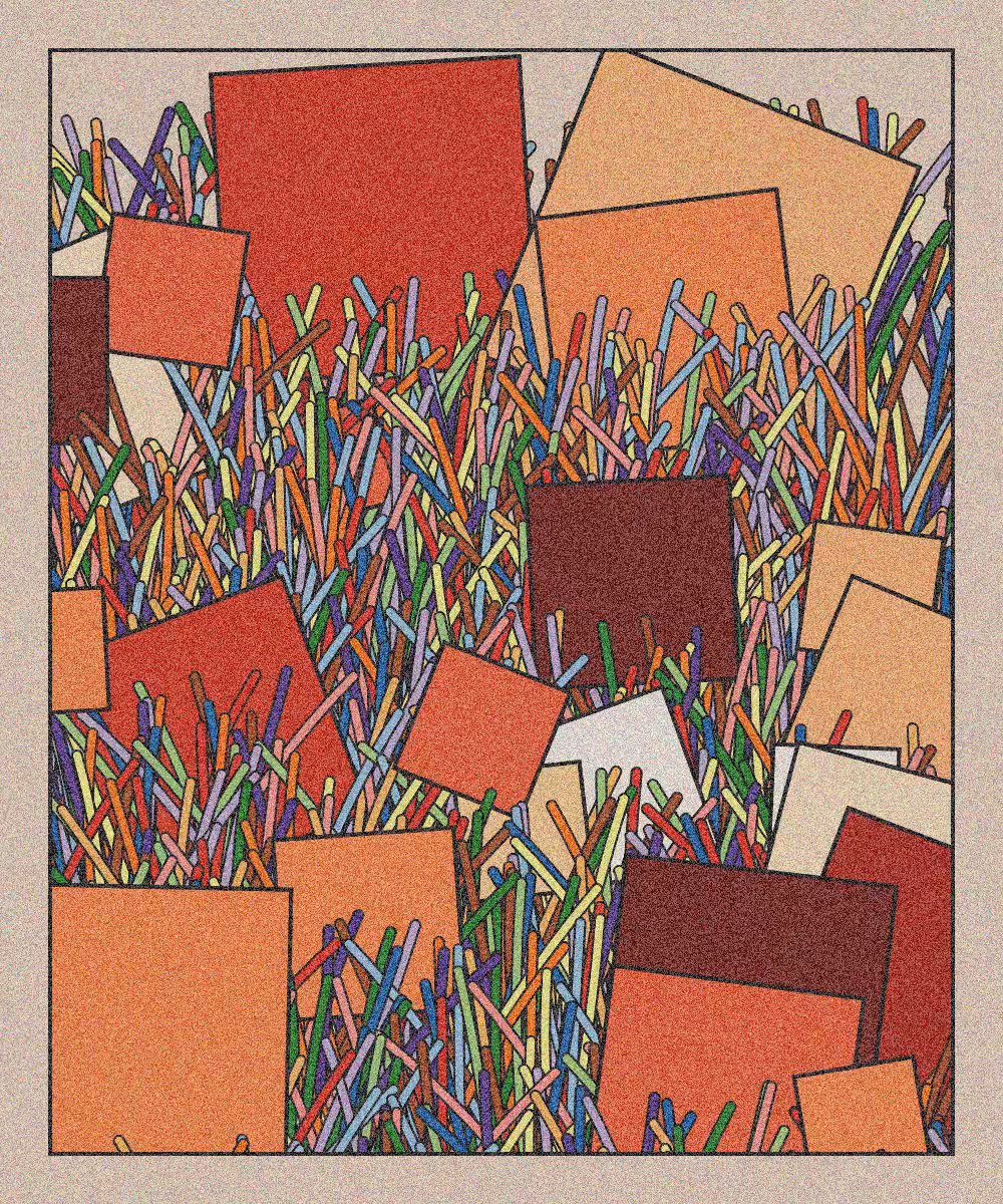 Paper salad with colored cardboard #18