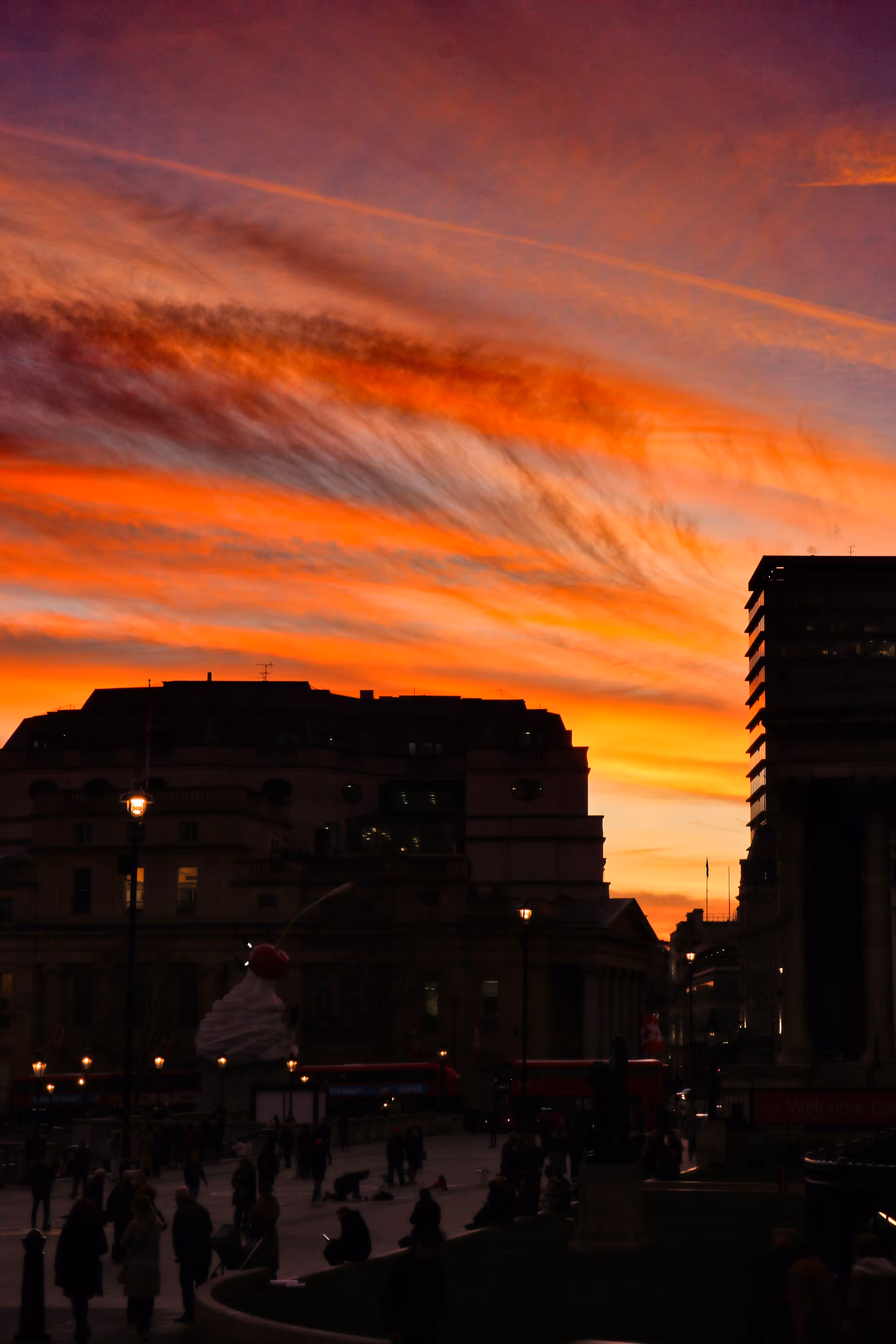 Fiery skies